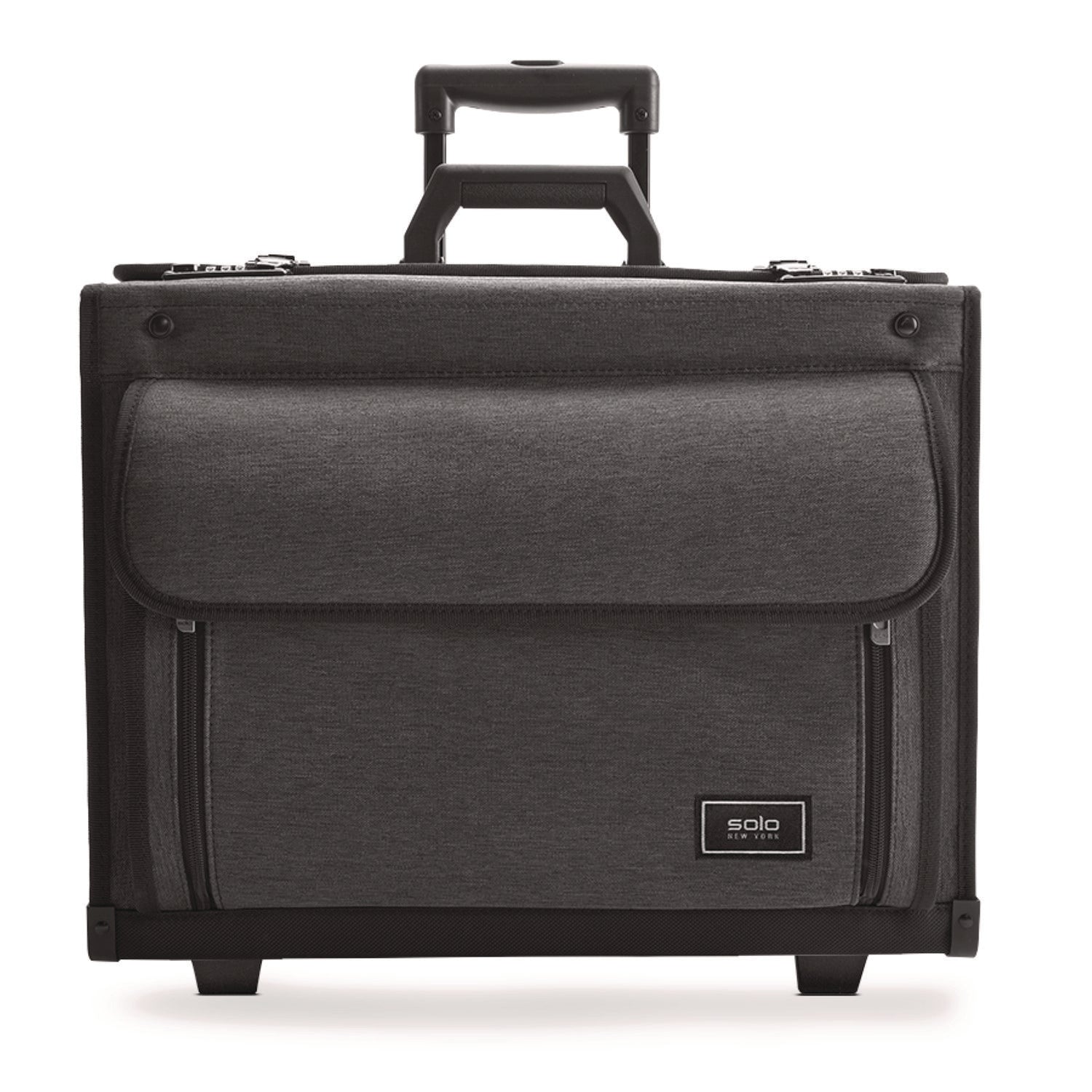 Solo Classic Recycled Rolling Catalog Case, Fits Device Up to 17.3", 9.31 x 9.31 x 16.14, Gray/Black