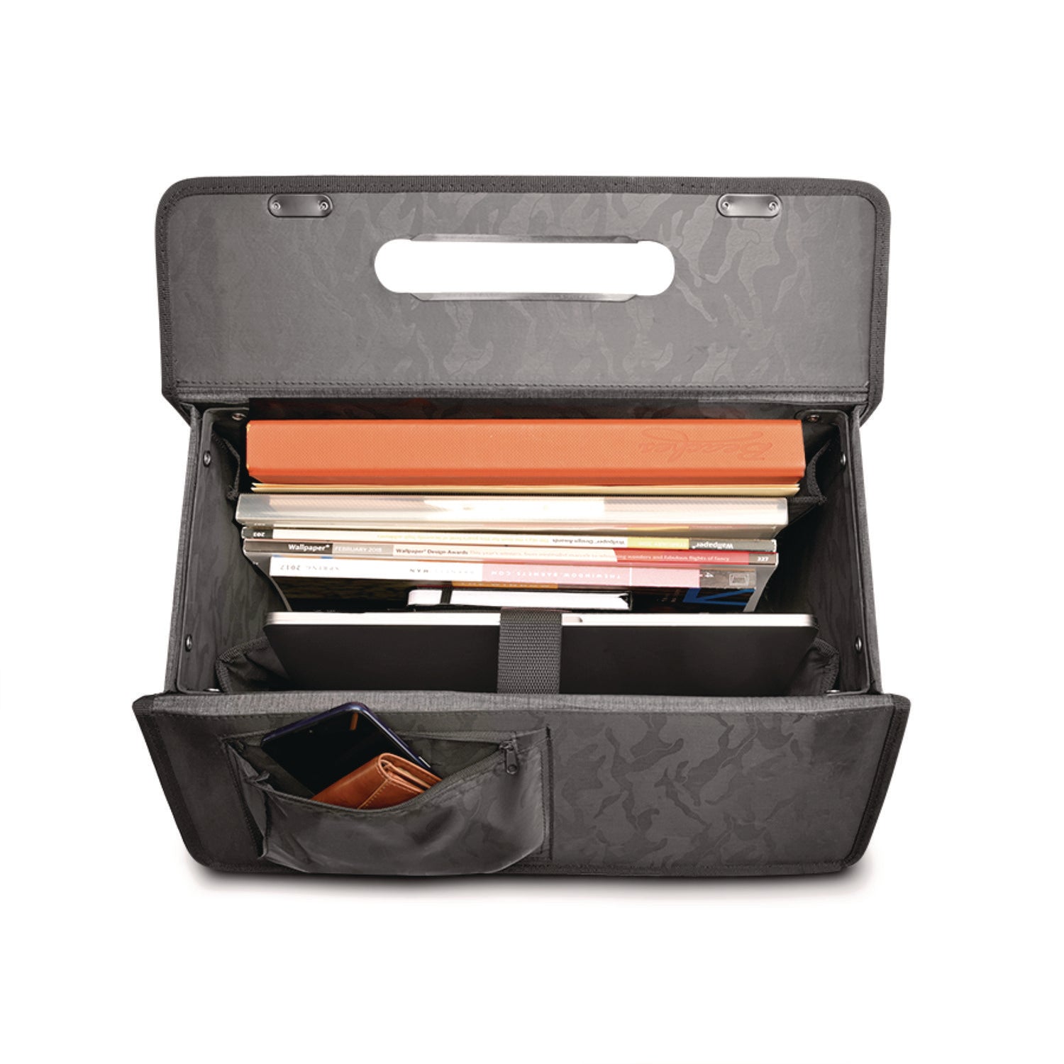 Solo Classic Recycled Rolling Catalog Case, Fits Device Up to 17.3", 9.31 x 9.31 x 16.14, Gray/Black