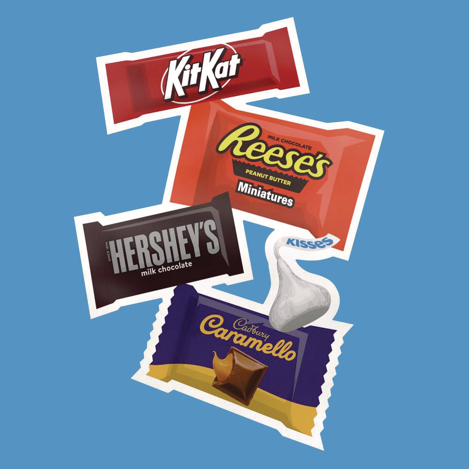 Hershey®'s Assorted Minis Value Pack, Assorted Chocolates, 63.4 oz Bag, 230 Pieces