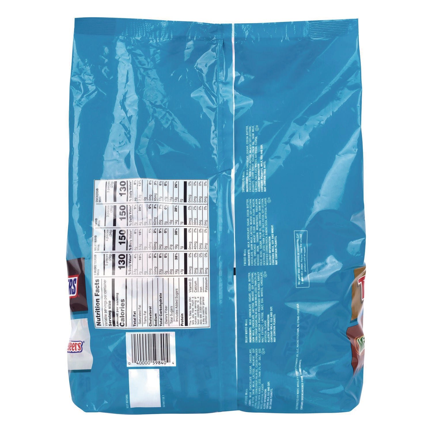 MARS Minis Variety Pack, Chocolate, 49.44 oz Bag, 180 Pieces
