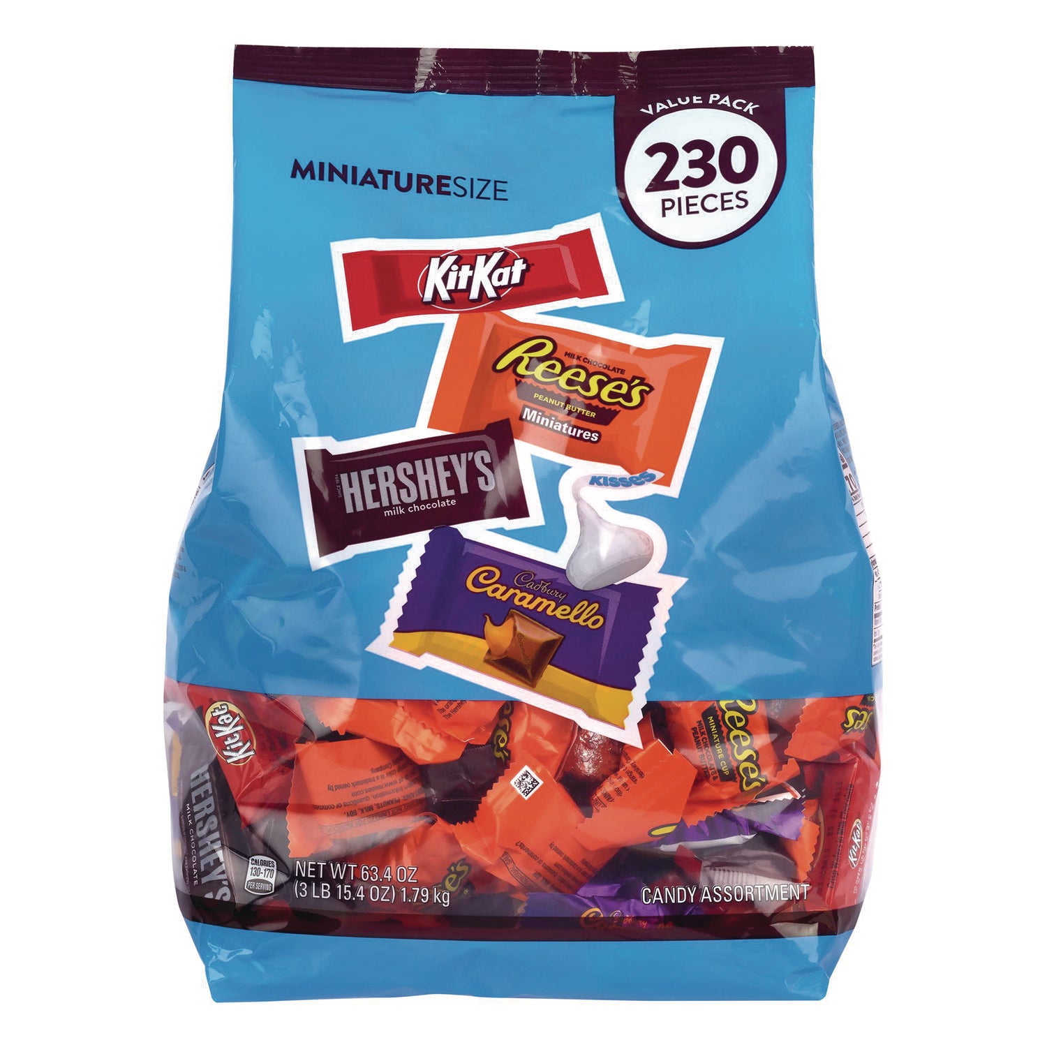 Hershey®'s Assorted Minis Value Pack, Assorted Chocolates, 63.4 oz Bag, 230 Pieces