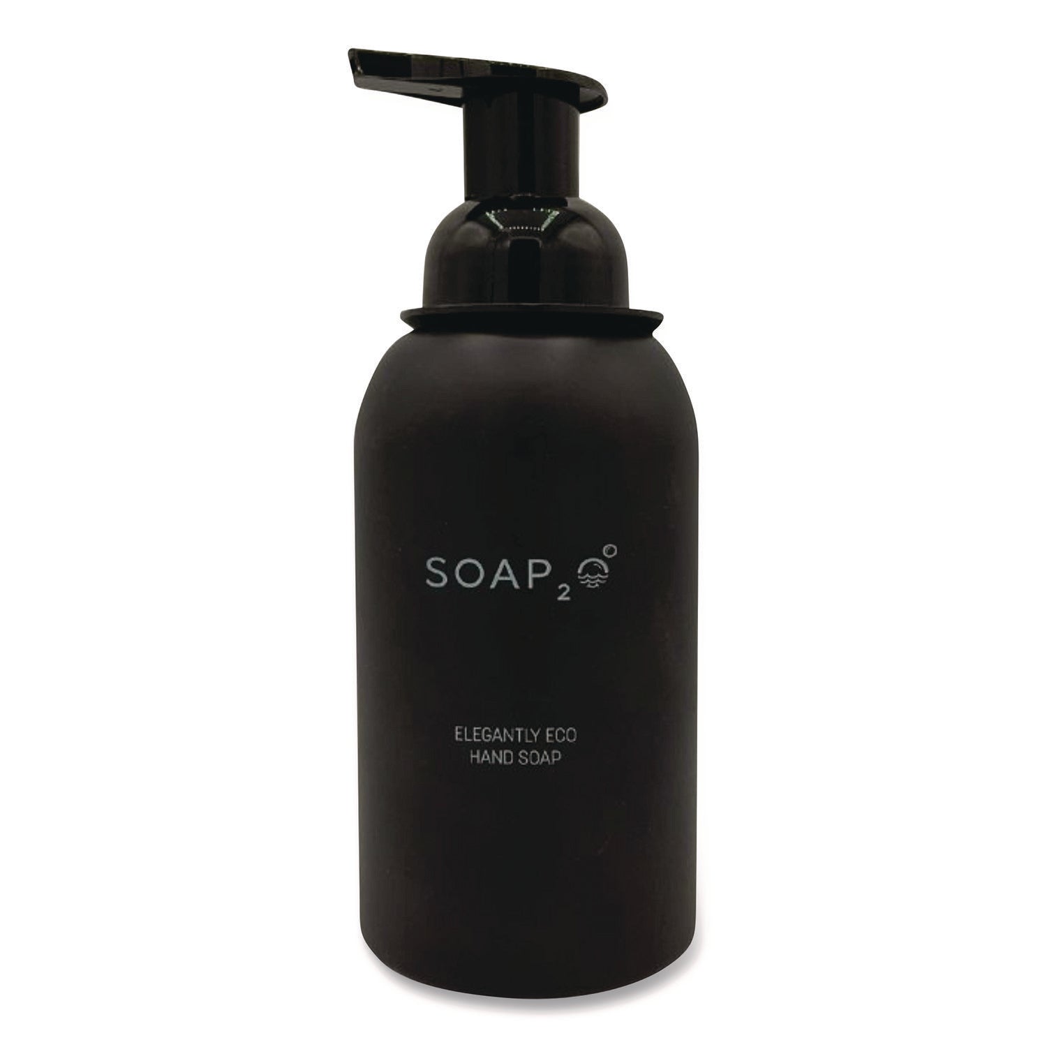 SOAP2O Eco Glass Bottle Soap Dispenser, 350 mL, Black