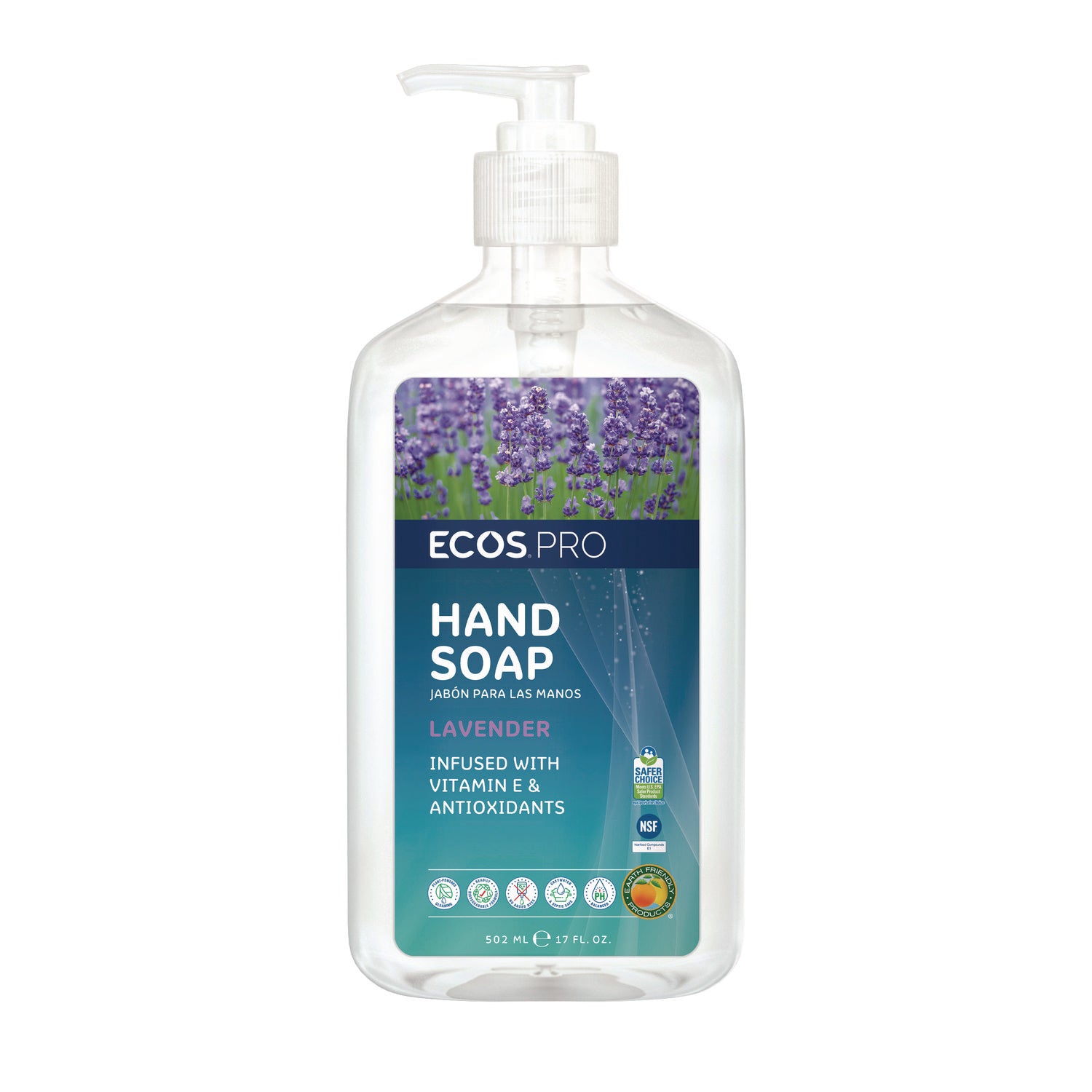 ECOS® PRO Liquid Hand Soap, Lavender, 17 oz, 6/Carton