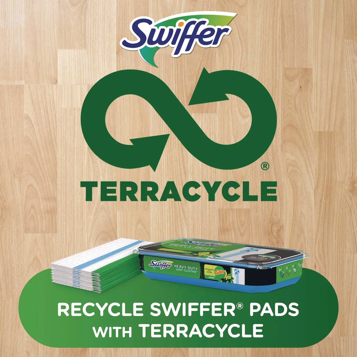 Heavy-Duty Wet Refill Cloths, 8 x 10, Gain Original Scent, White, 10 Cloths/Tub Swiffer® Flipcost