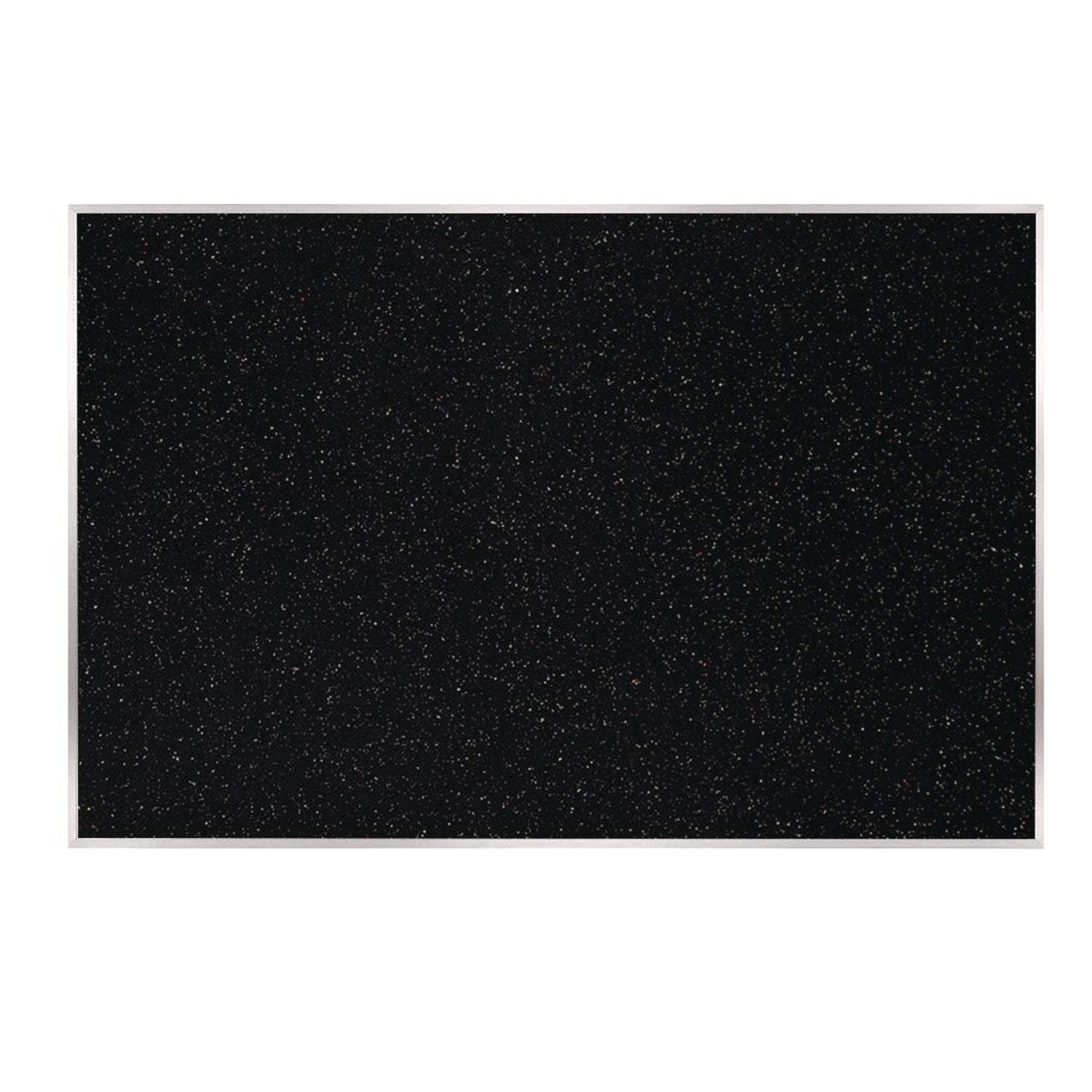 Ghent Recycled Bulletin Board, 87.91 x 48.5, Confetti Surface, Satin Aluminum Frame