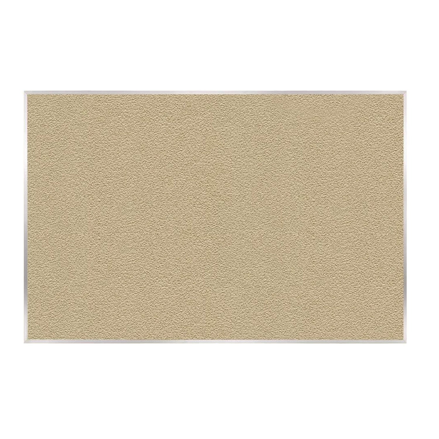 Ghent Vinyl Bulletin Board with Aluminum Frame, 87.91" x 48.5", Caramel Surface, Satin Aluminum Frame
