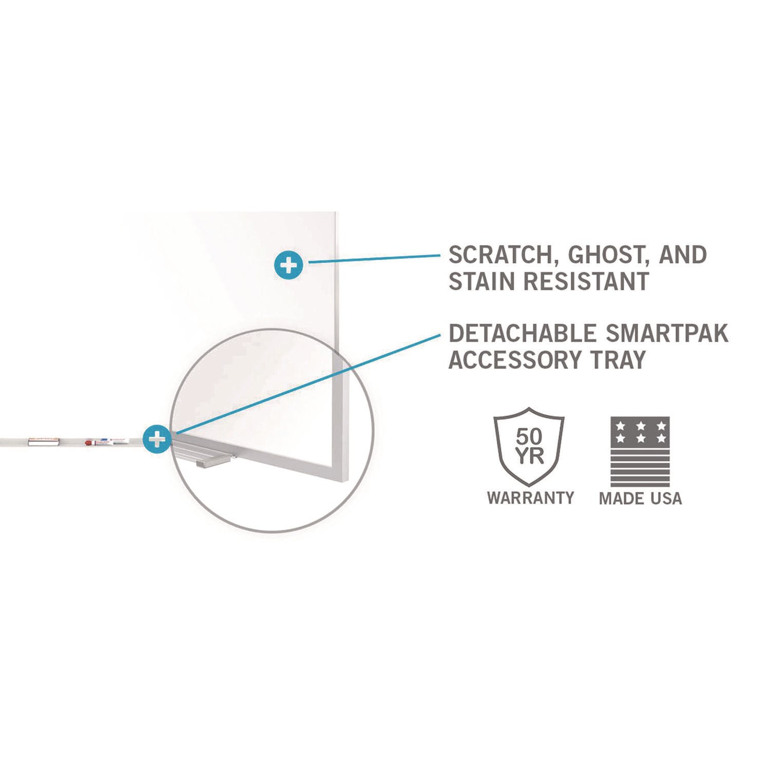 Ghent Two-Piece M1 Porcelain Magnetic Whiteboard, 120.75" x 48.5", White Surface, Satin Aluminum Frame