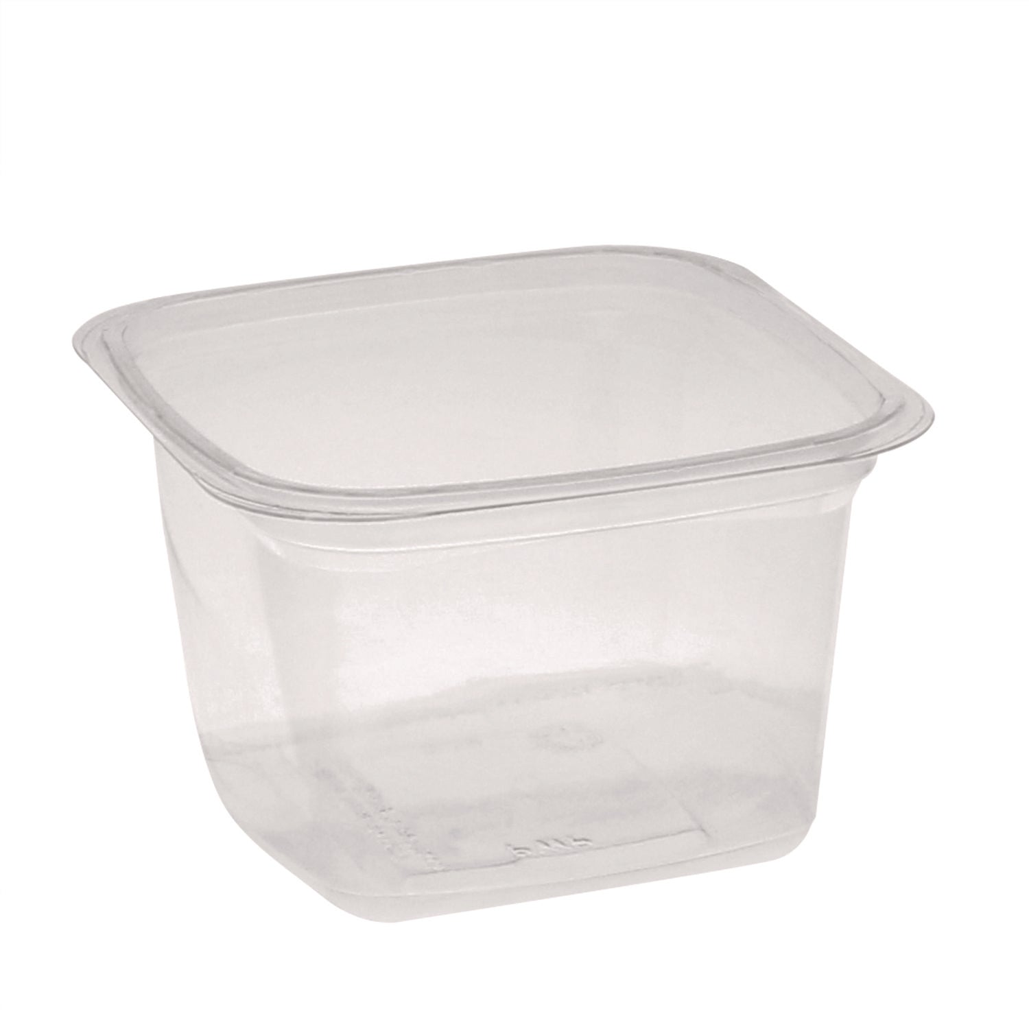 Pactiv Evergreen PET Square Container, 16 oz, 4 x 4 x 3, Clear, Plastic, 480/Carton