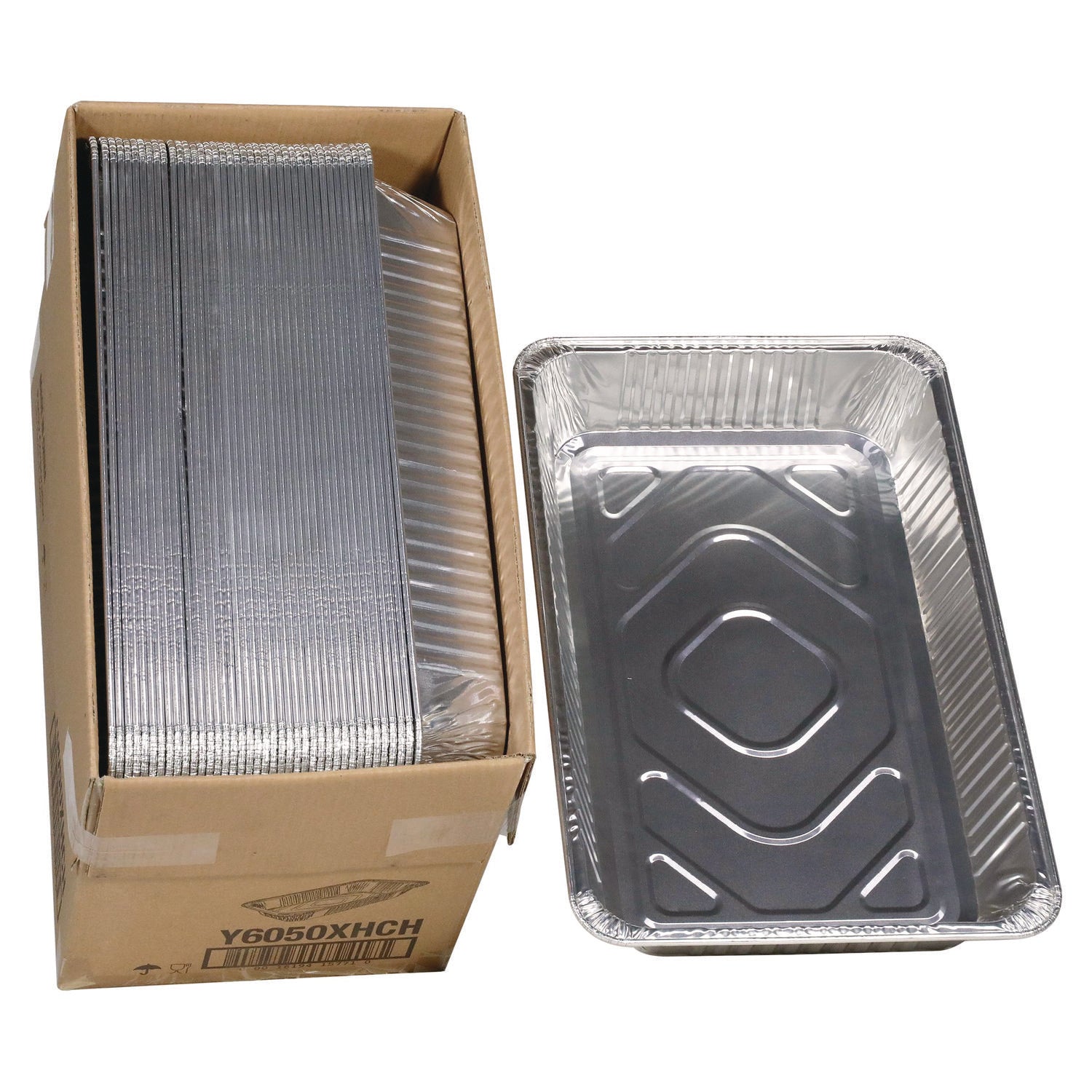 Pactiv Evergreen Aluminum Steam Table Pan, Heavy Duty Deep Full-Size, 3.37" Deep, 19.6 x 11.6, 40/Carton