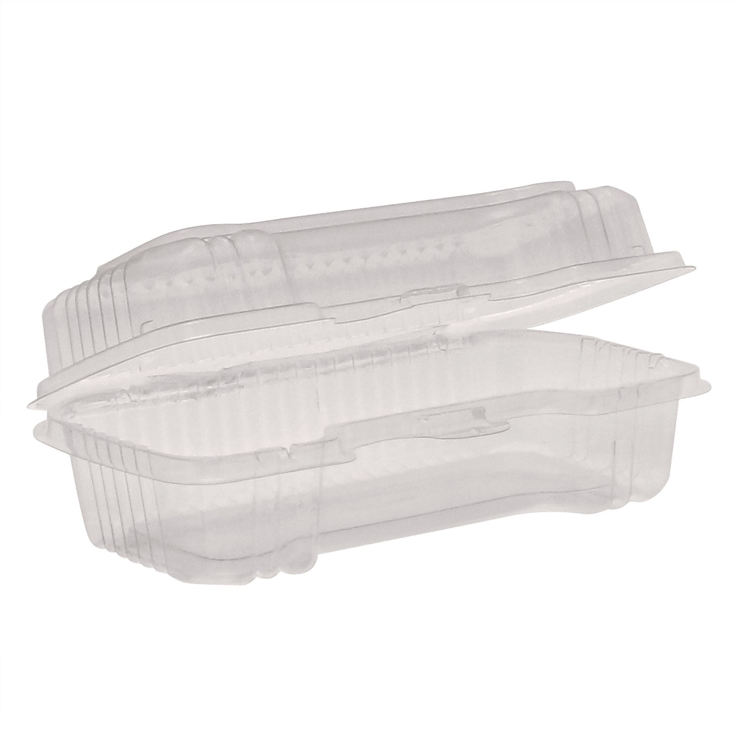 Pactiv Evergreen Hinged Lid Hot Dog Container, 6.5 x 2.25 x 2.75, Clear, Plastic, 250/Carton