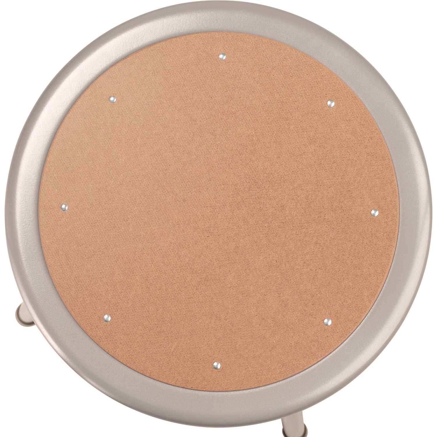 NPS® 6200 Series Heavy Duty Steel Stool With Backrest, Supports Up to 500 lb, 18" Seat Height, Brown Seat, Gray Back/Base