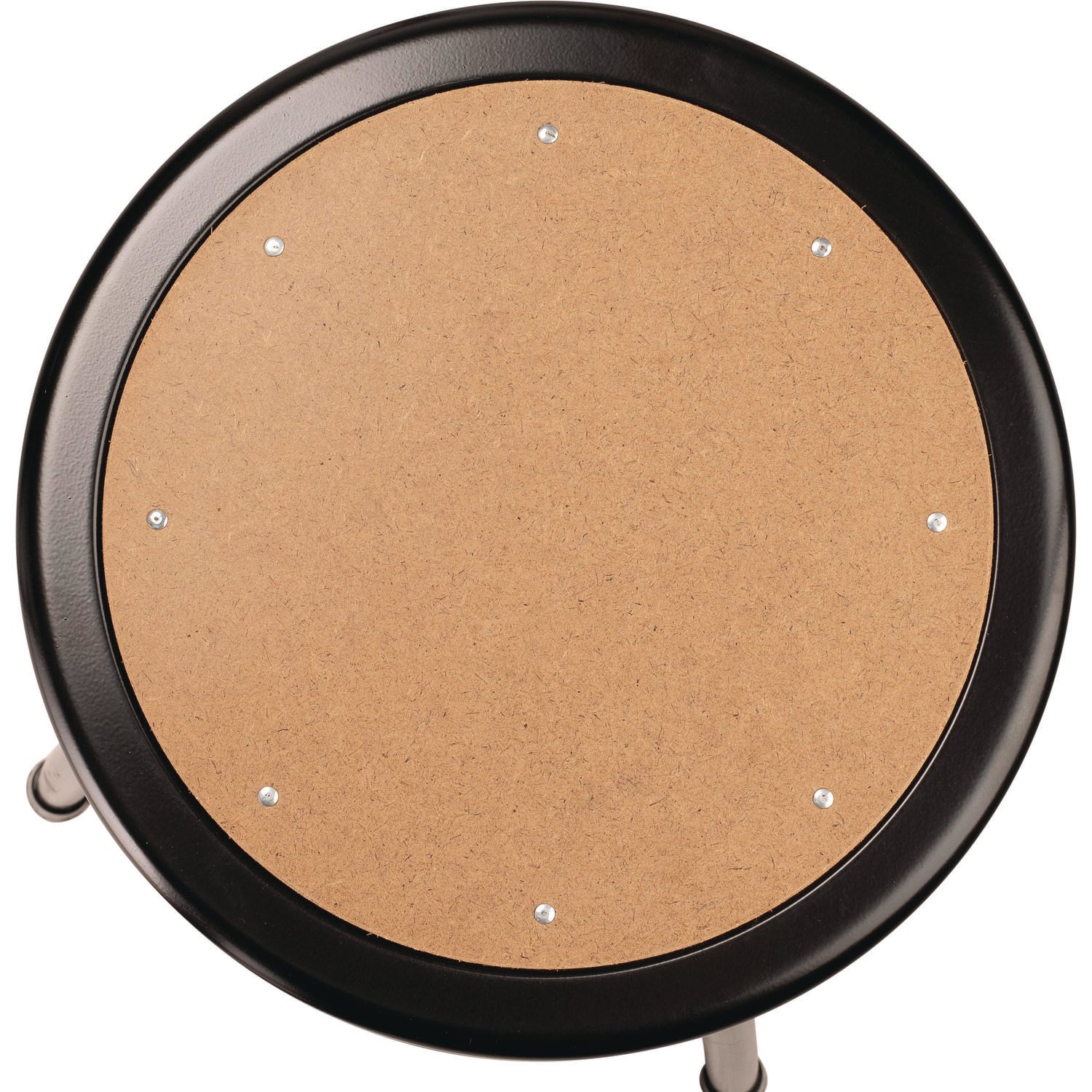 NPS® 6200 Series Height Adjustable Heavy Duty Steel Stool, Backless, Supports 500lb,19' to 27' Seat Height, Brown Seat, Black Base