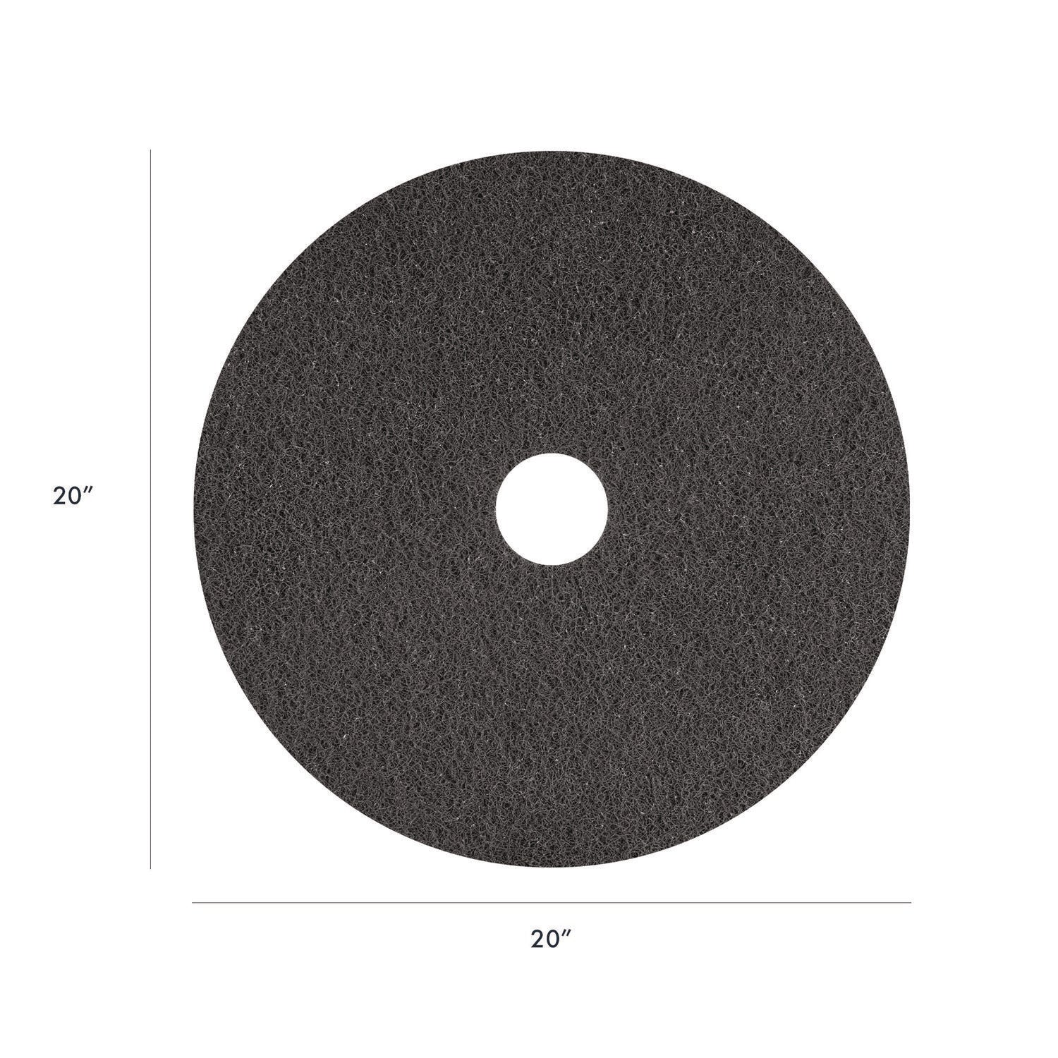 Americo® Titan Stripping Pad, 20" Diameter, Gray, 5/Carton