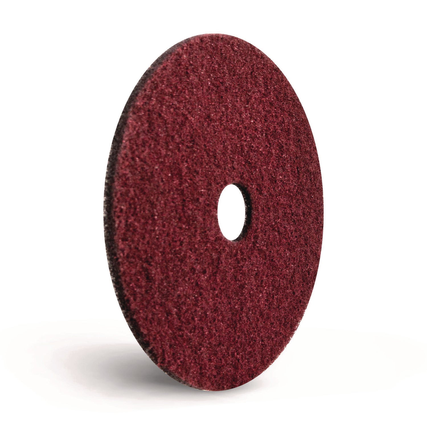 Americo® Black Diamond 400 Heavy-Duty Cleaning Pad, 20" Diameter, 400 Grit, Black/Red, 2/Carton