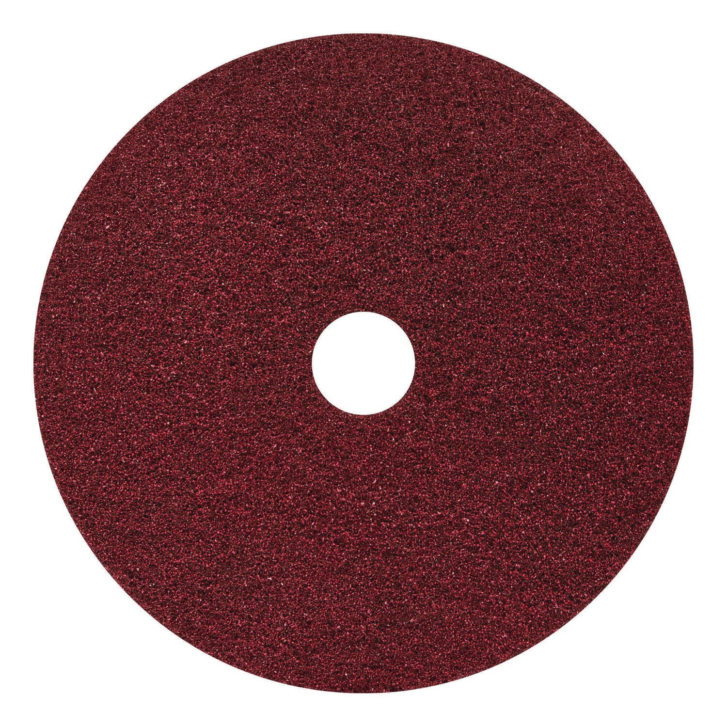 Americo® Black Diamond 400 Heavy-Duty Cleaning Pad, 20" Diameter, 400 Grit, Black/Red, 2/Carton