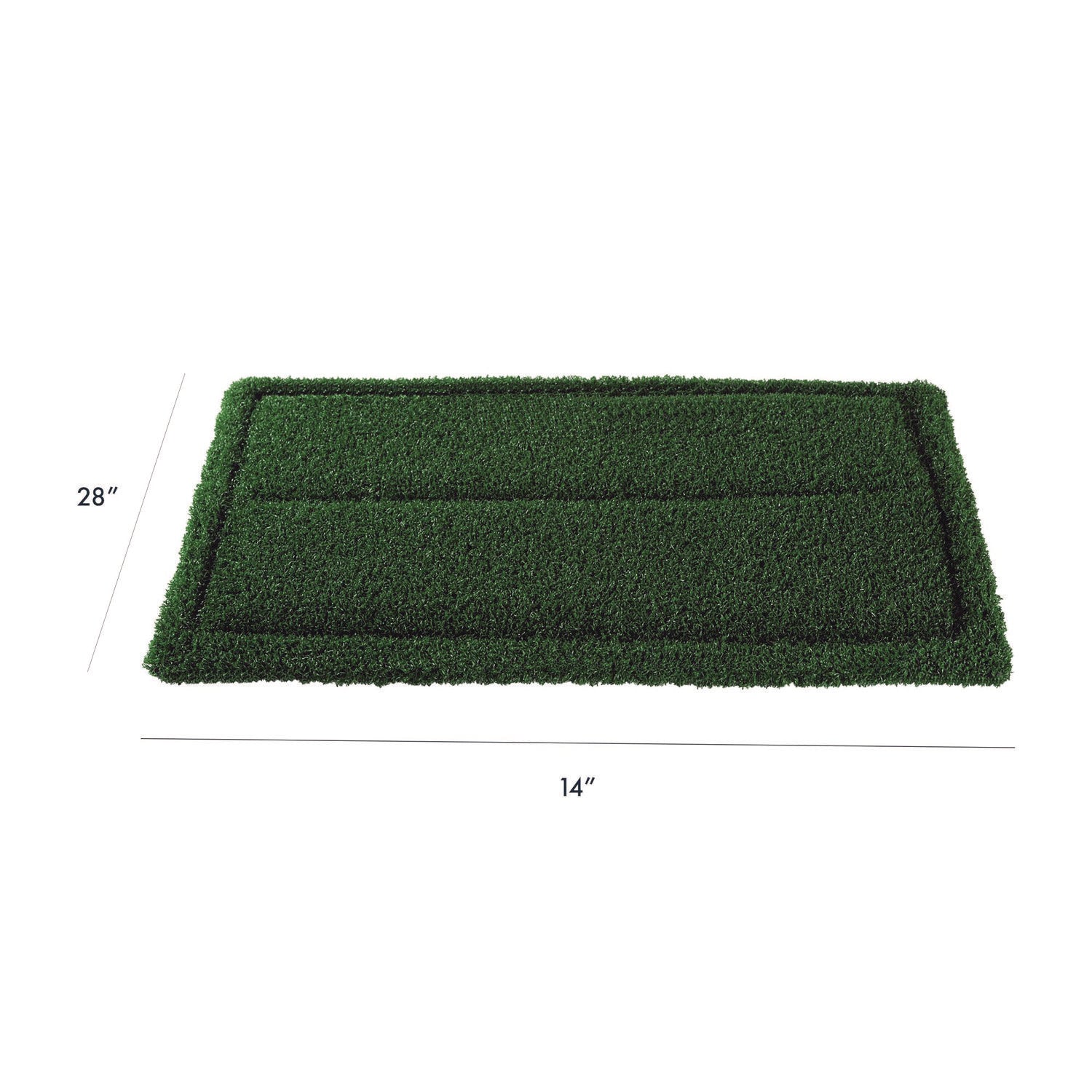 Americo® TurfScrub Brush Floor Pad, 14 x 20, Green, 4/Carton