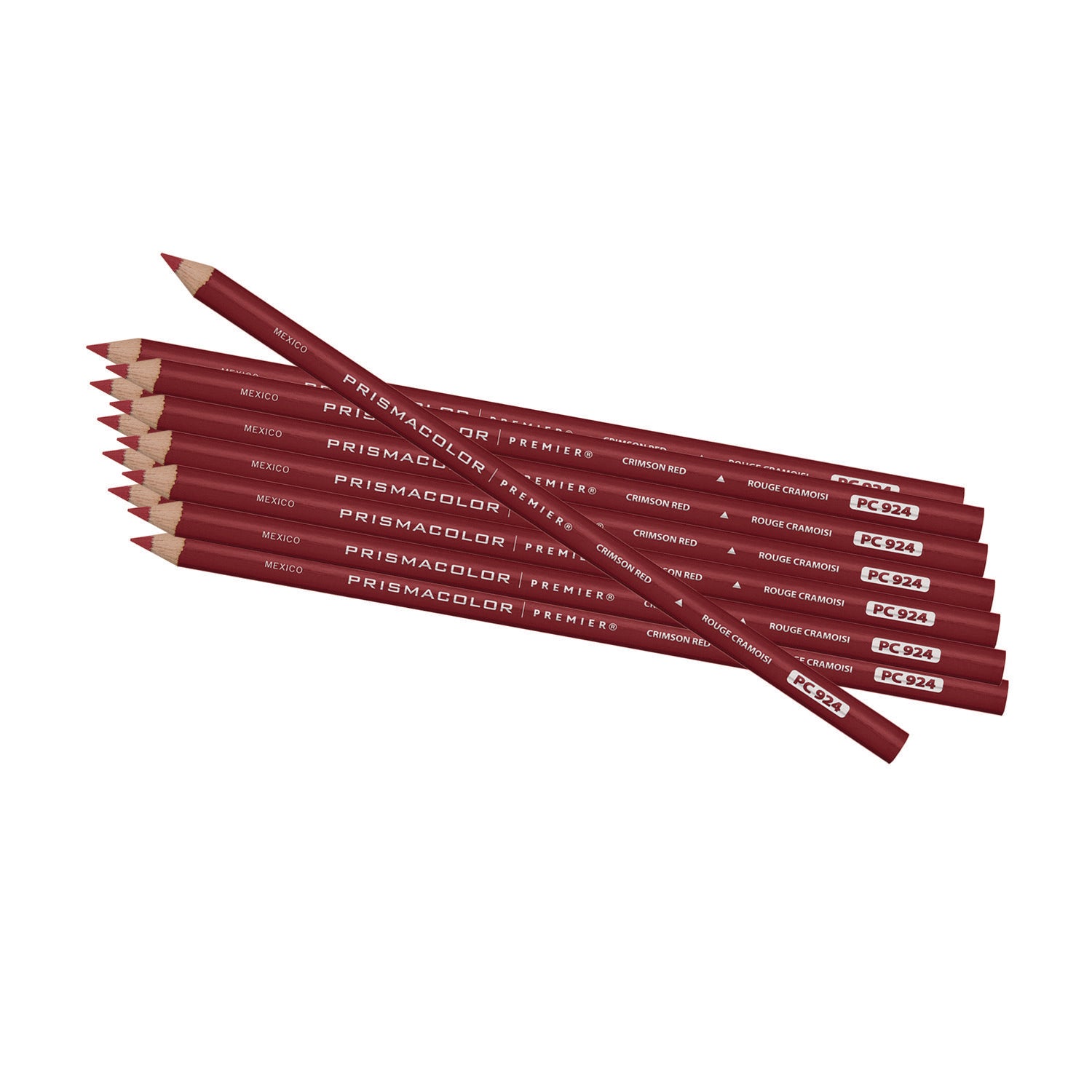 Prismacolor® Premier Colored Pencil, Crimson Red Lead, Crimson Red Barrel, 12/Pack