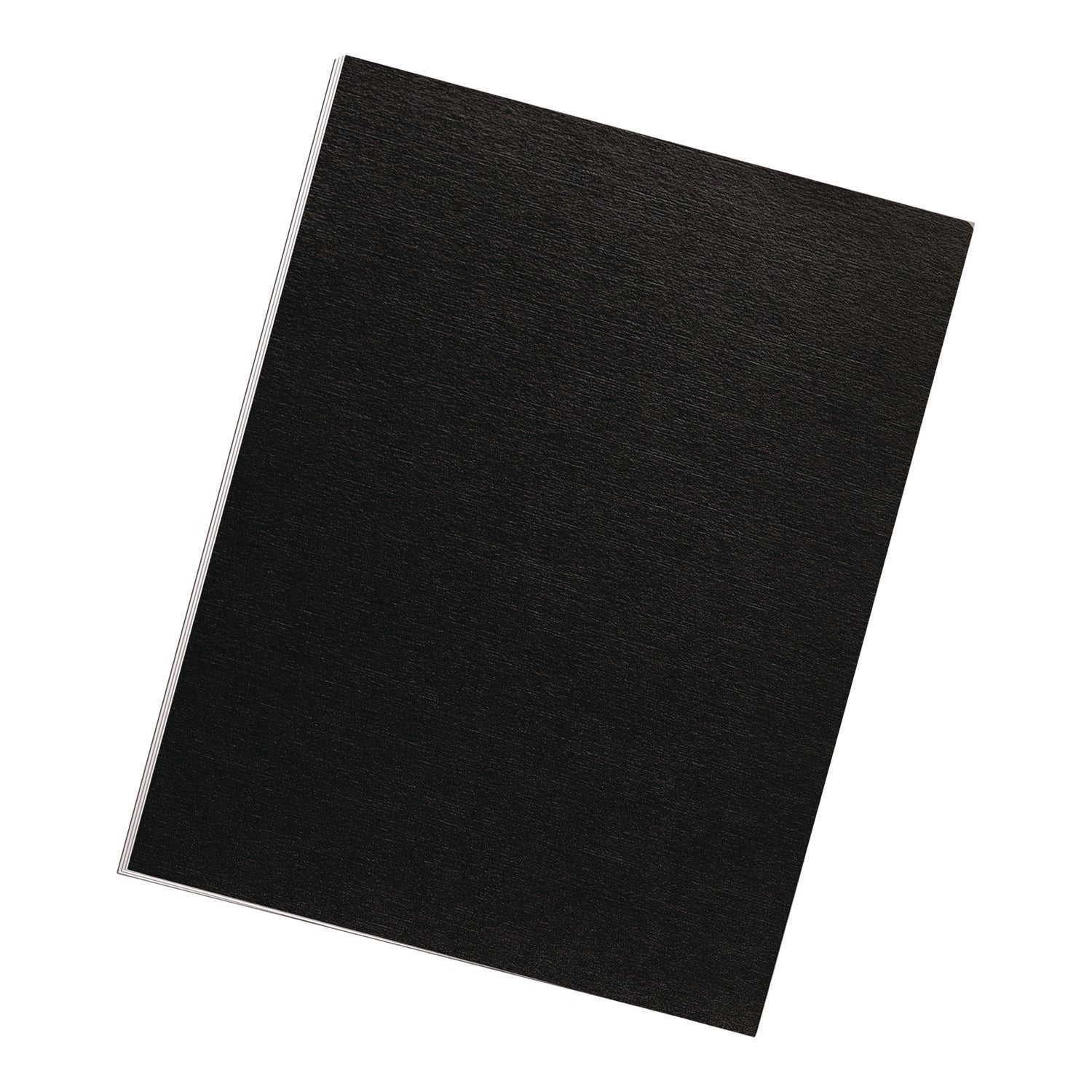 Fellowes® Expressions Linen Texture Presentation Covers for Binding Systems, Black, 11 x 8.5, Unpunched, 200/Pack