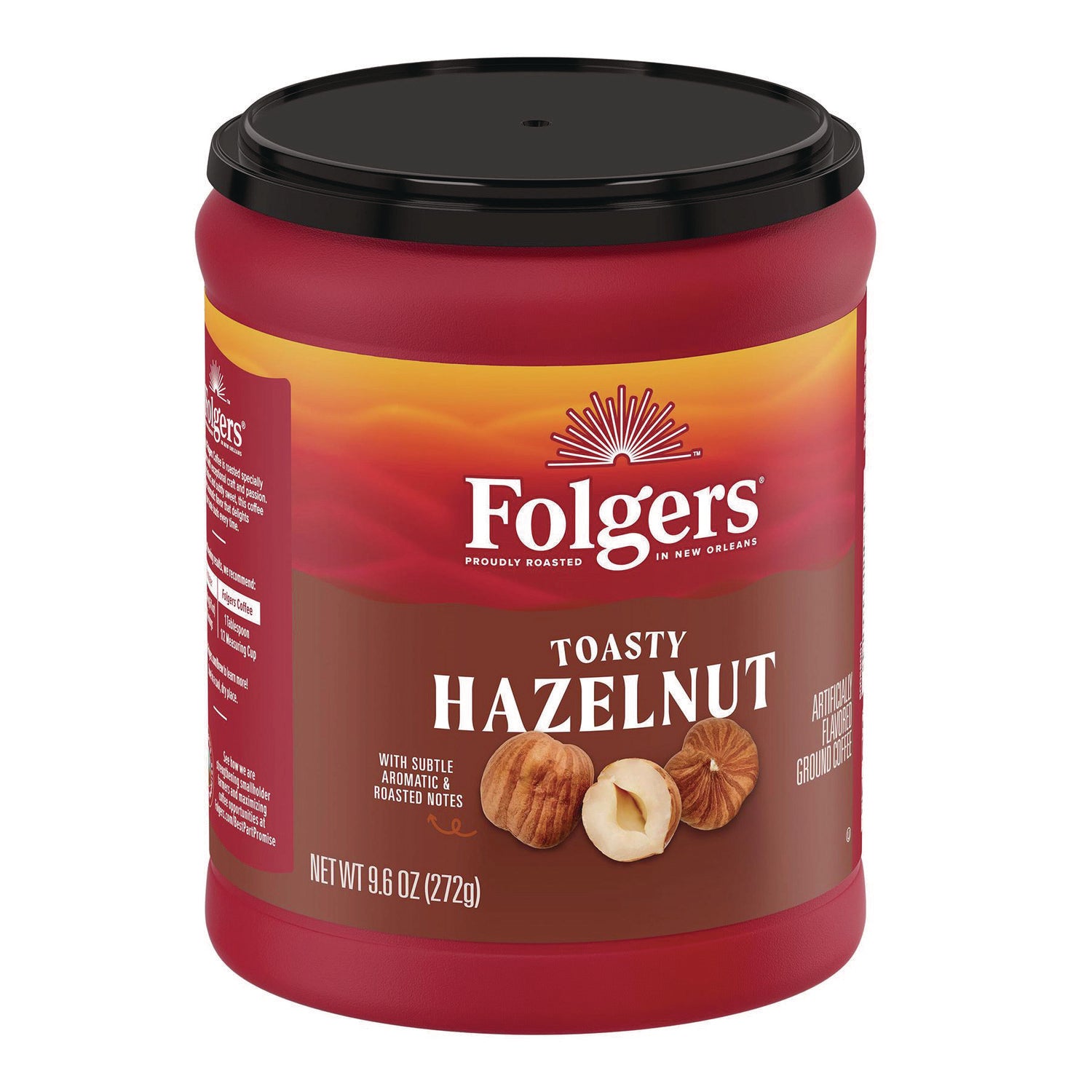 Folgers® Coffee, Toasty Hazelnut, 9.6 oz Can