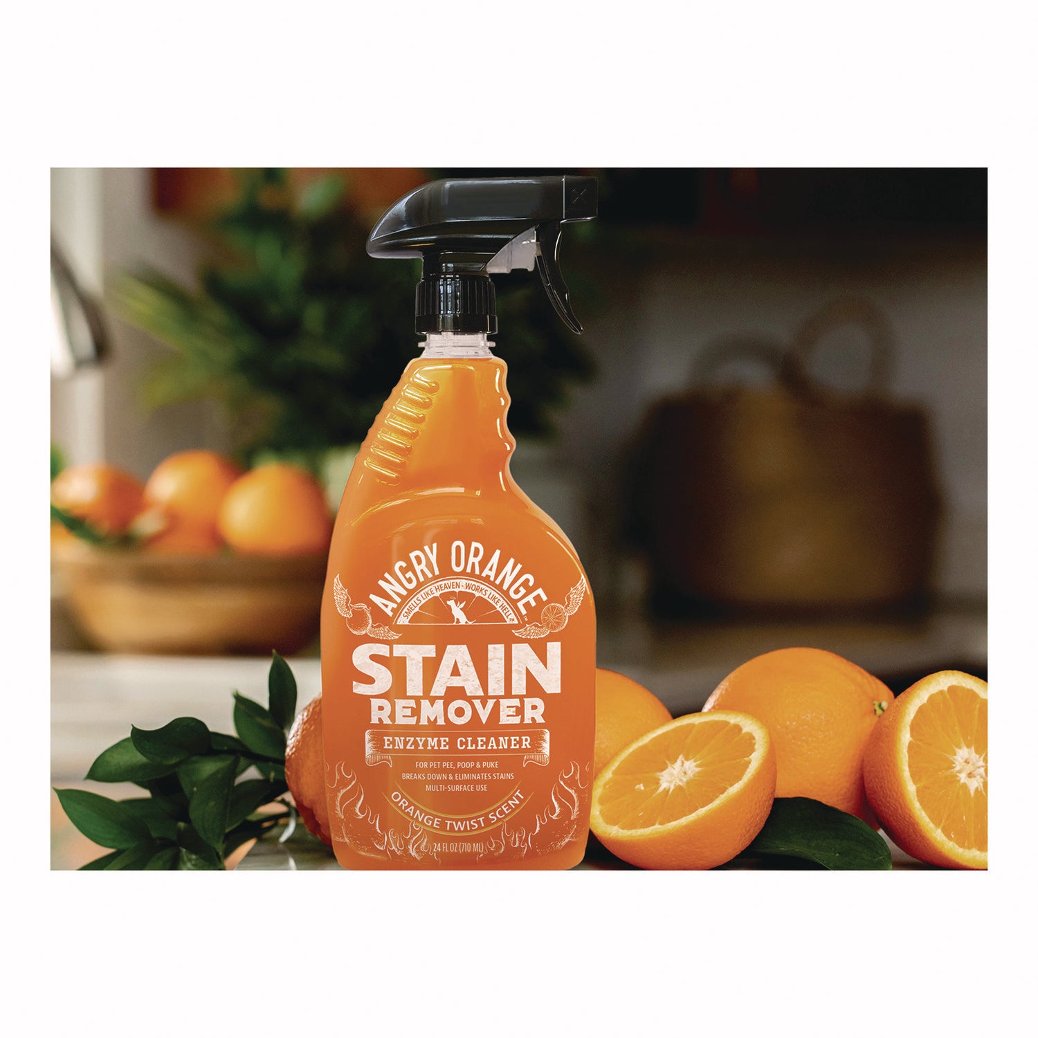 Angry Orange Pet Odor Eliminator Spray, Orange Twist Scent, 24 oz Spray Bottle