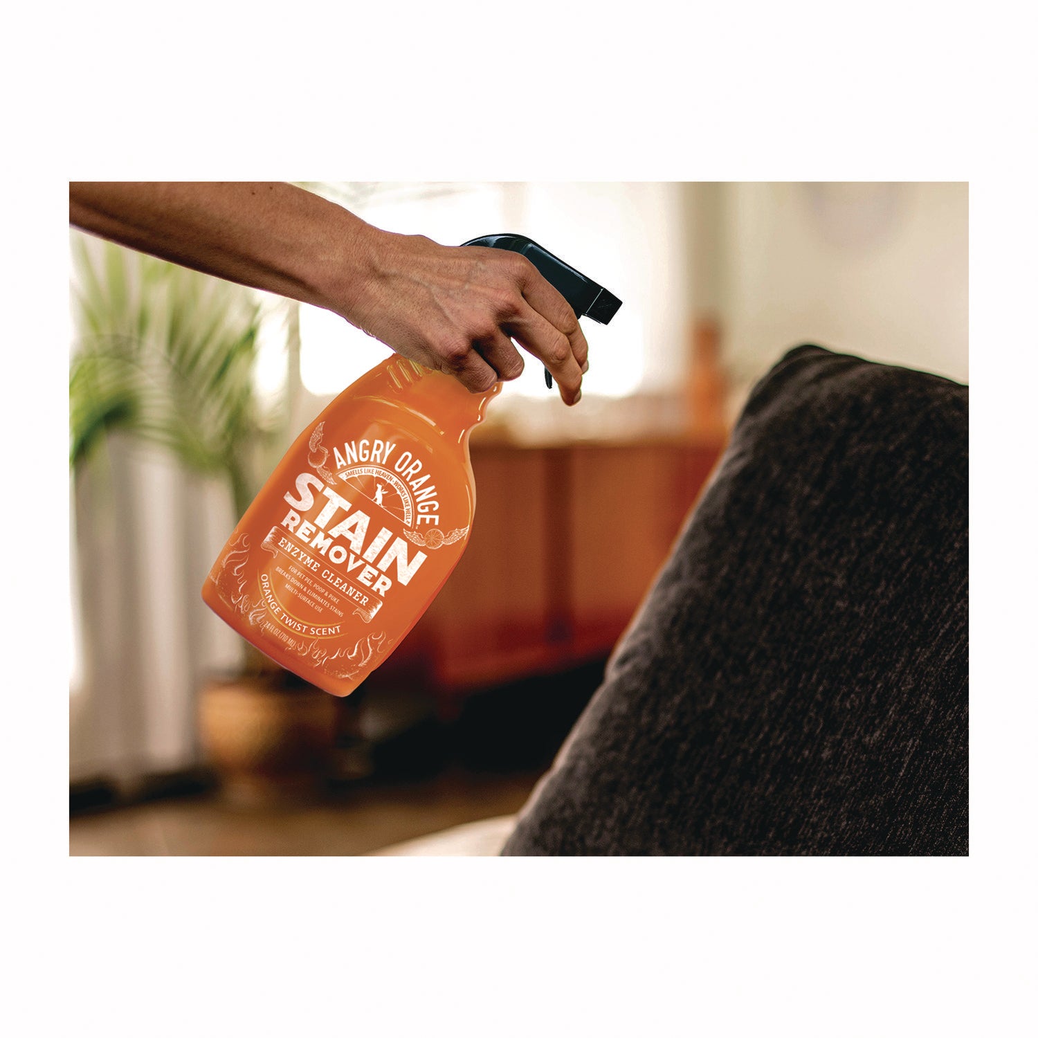 Angry Orange Pet Odor Eliminator Spray, Orange Twist Scent, 24 oz Spray Bottle