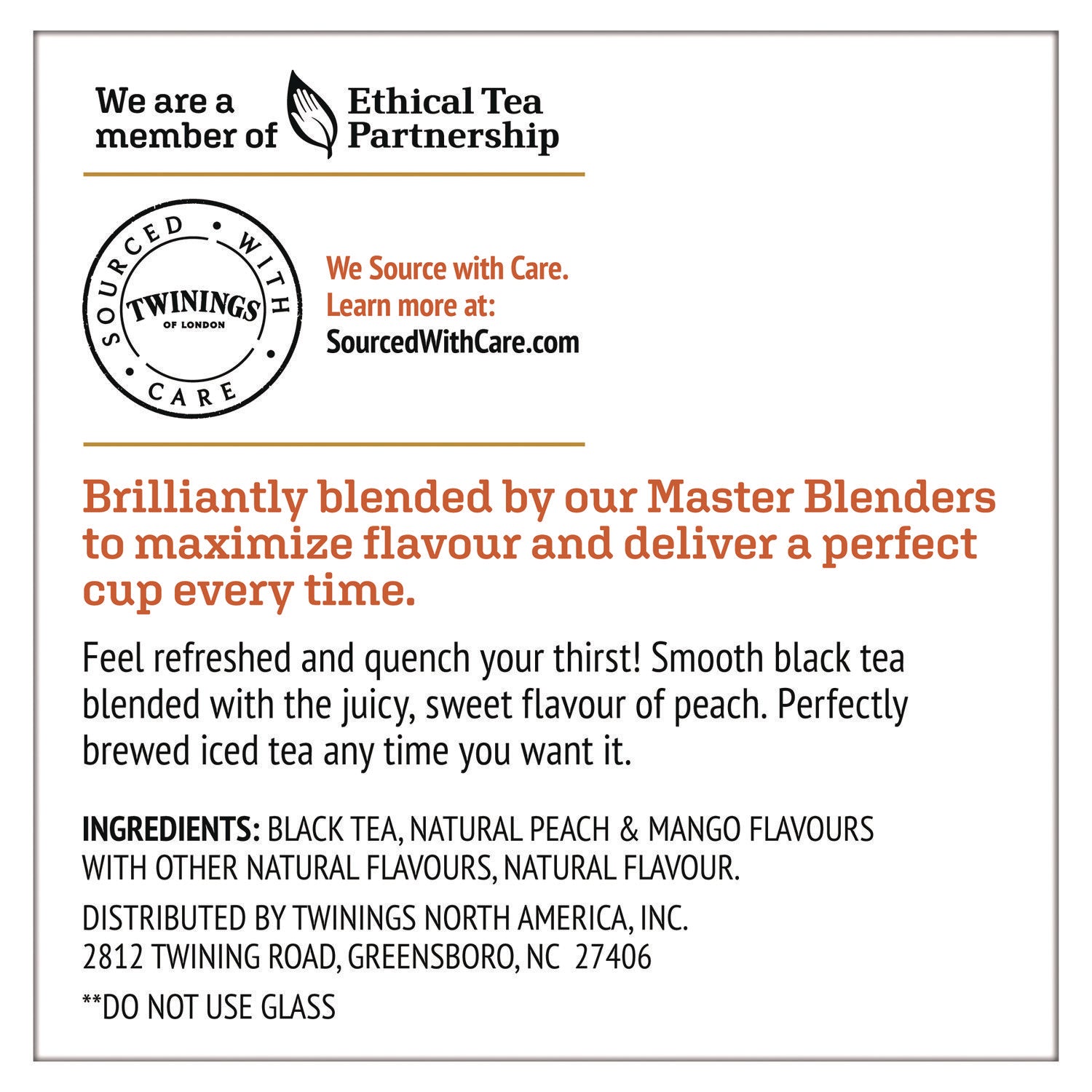 TWININGS® Brew Over Ice K-Cups, Peach, 24/Box