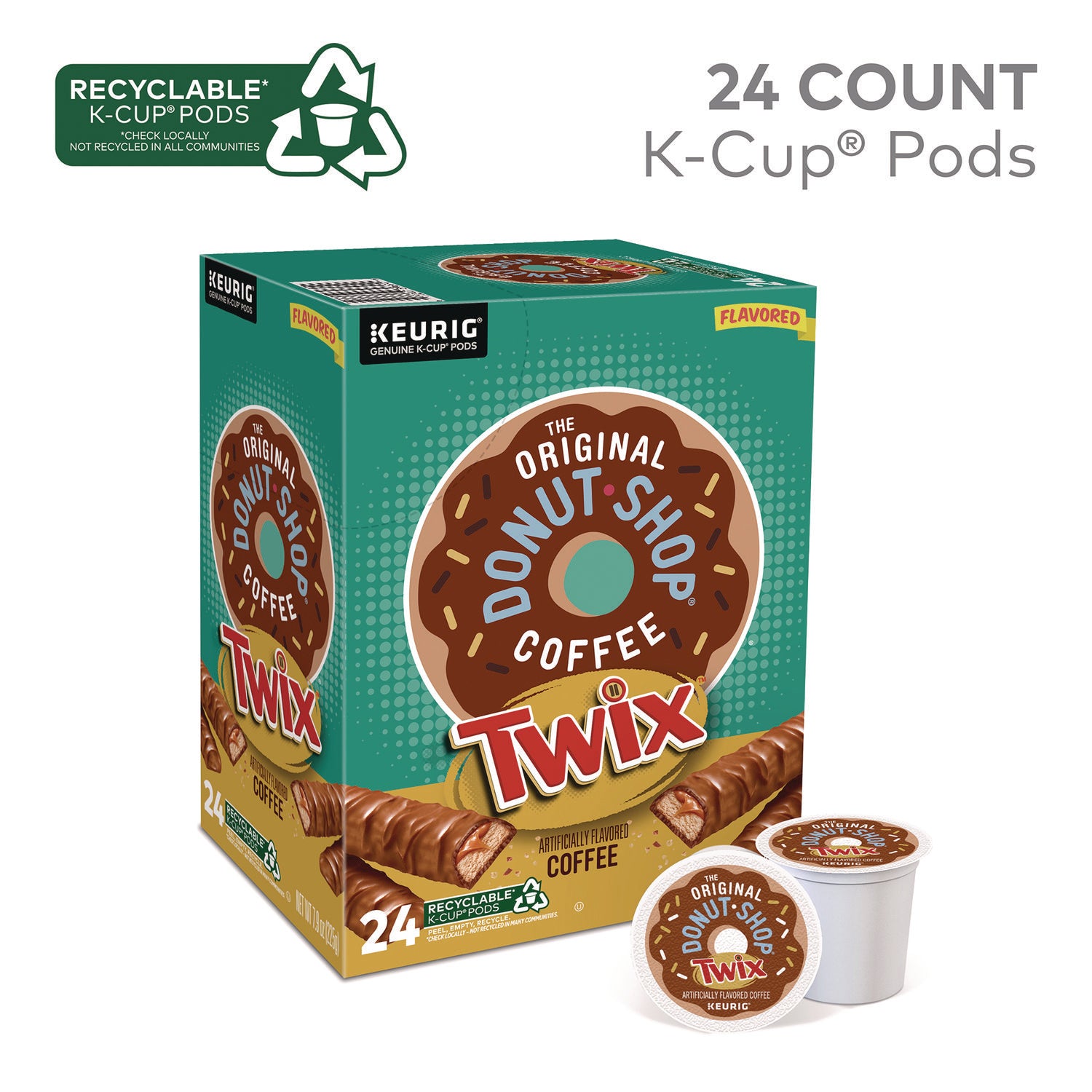 The Original Donut Shop® Twix Flavored Coffee K-Cups, 24/Box