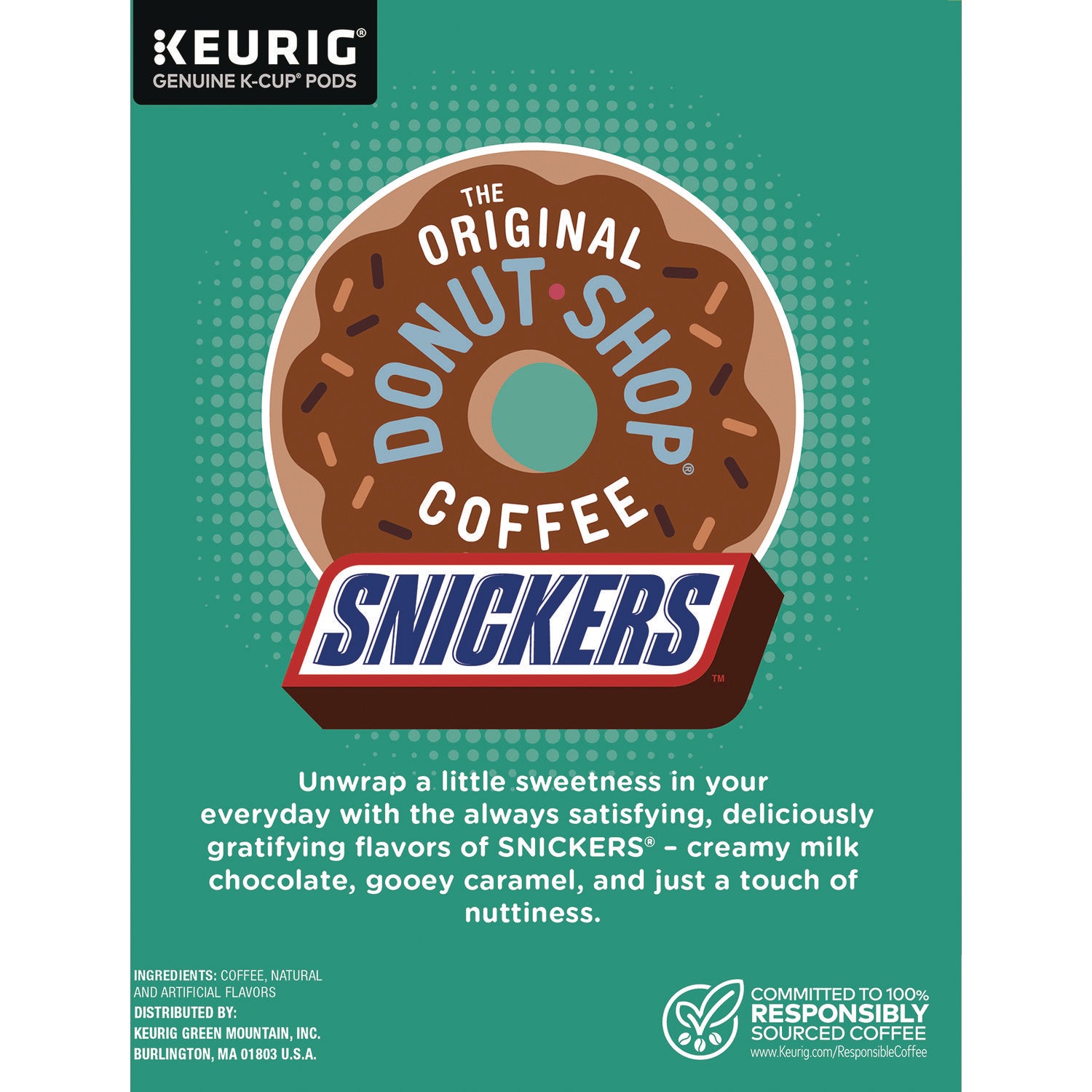 The Original Donut Shop® SNICKERS Flavored Coffee K-Cups, 48/Box