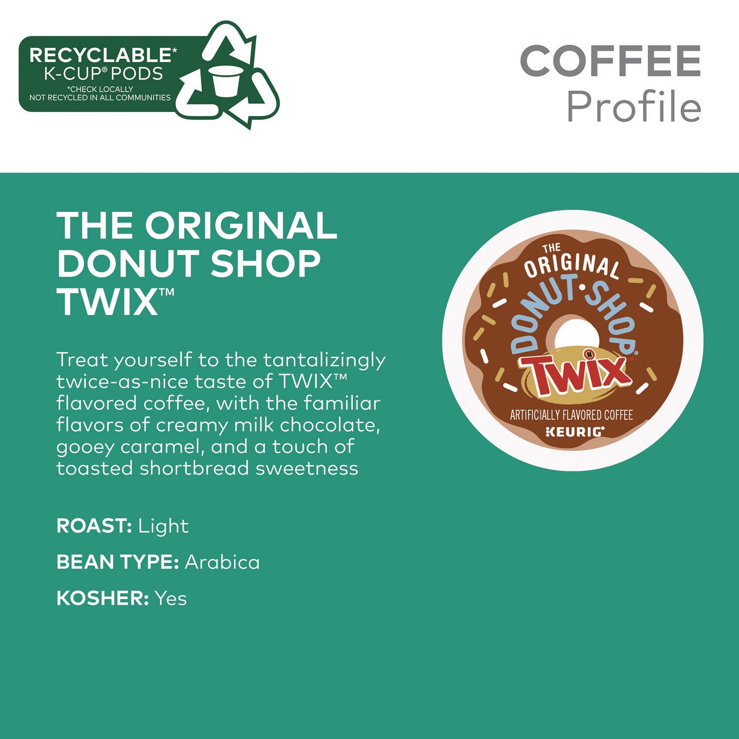 The Original Donut Shop® Twix Flavored Coffee K-Cups, 24/Box