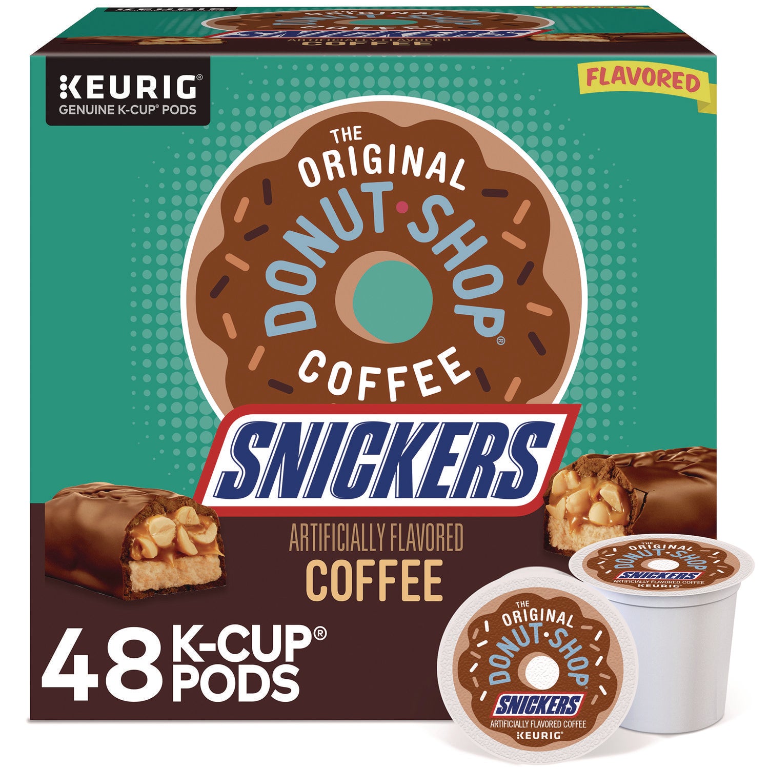 The Original Donut Shop® SNICKERS Flavored Coffee K-Cups, 48/Box