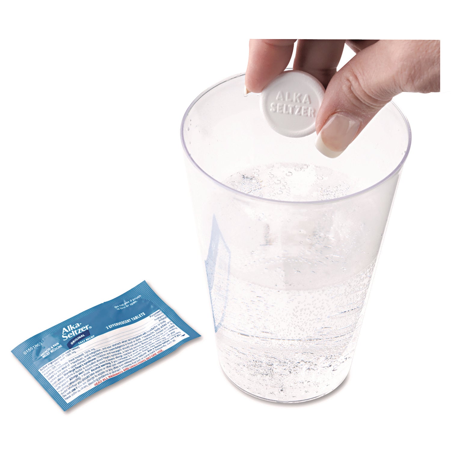 Alka-Seltzer® Buffered Aspirin (NSAID) Tablets, 2/Pack, 30 Packs/Box