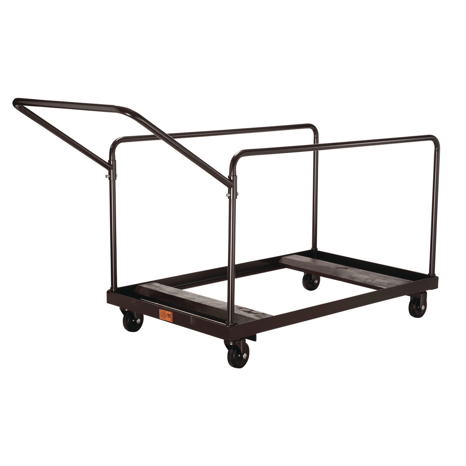 NPS® Folding Table Dolly For Round Tables, 1,100 lb Capacity, 27.75" x 47.5" x 31.25", Brown