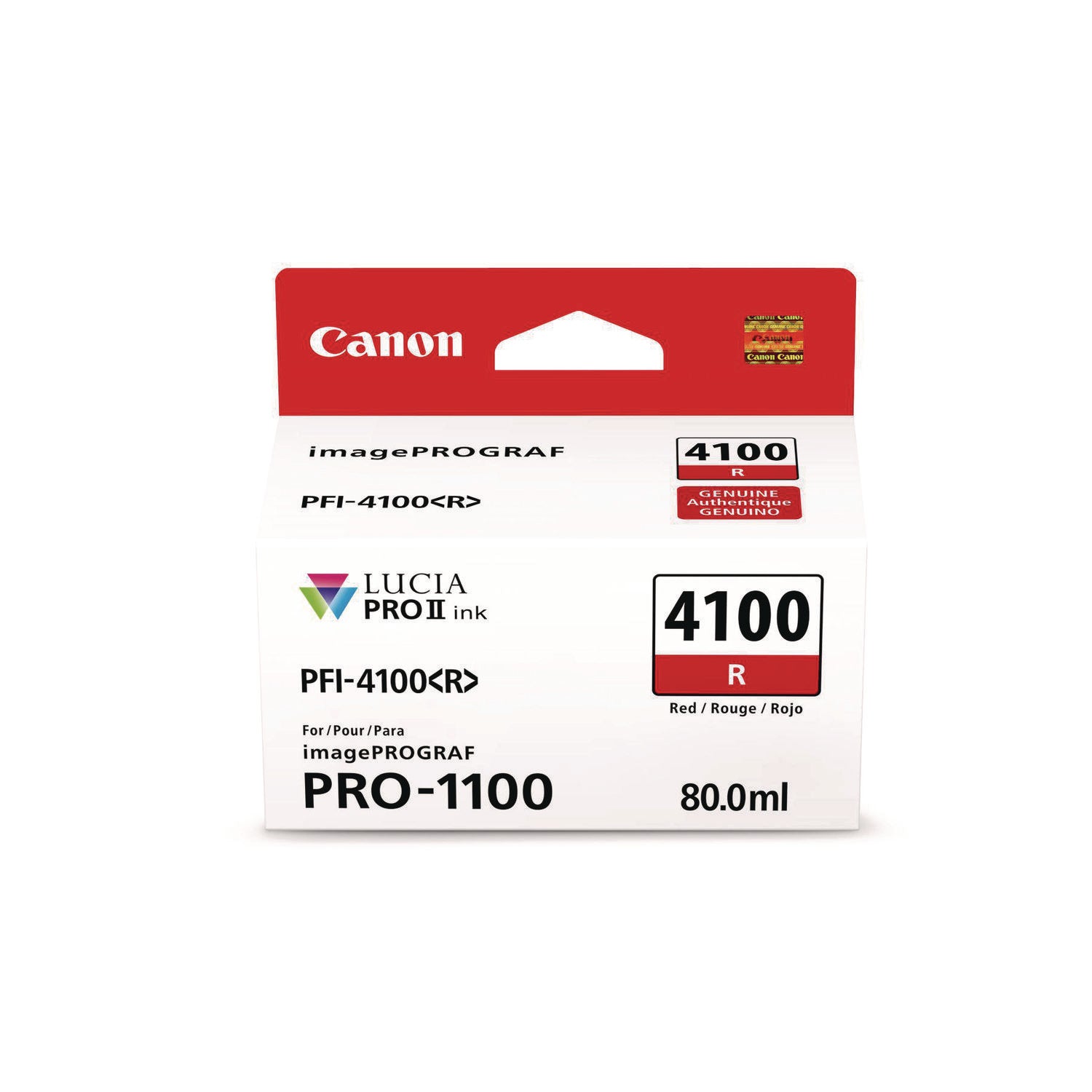 Canon® 6785C002AA (PFI-4100) High-Yield Ink, Red