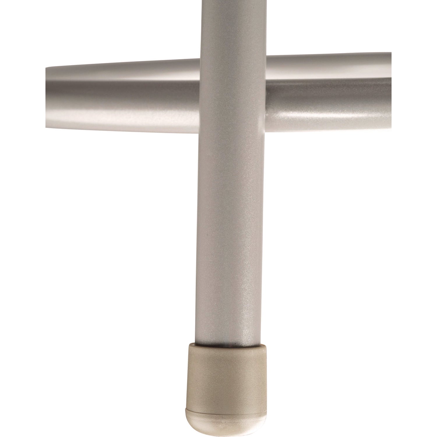 NPS® 6400 Series Fixed Height Heavy Duty Vinyl Padded Steel Stool, Backless, Supports 500 lb, 18" Seat Height, Gray Seat/Base