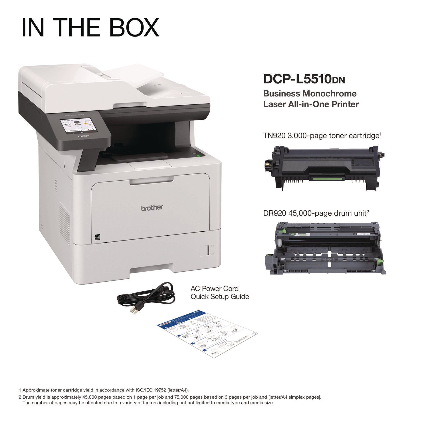 Brother DCP-L5510DN Business Laser AIO Printer, Copy, Print, Scan
