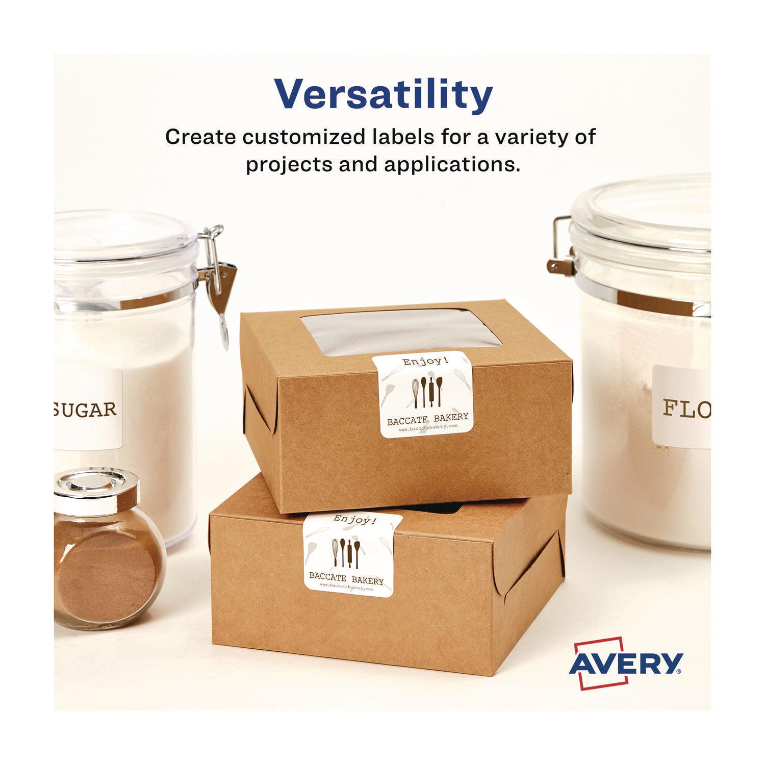 Avery® Laser/Inkjet Media Labels, Inkjet/Laser Printers, 2.75" x 2.75", Matte White, 9 Labels/Sheet, 70 Sheets/Box