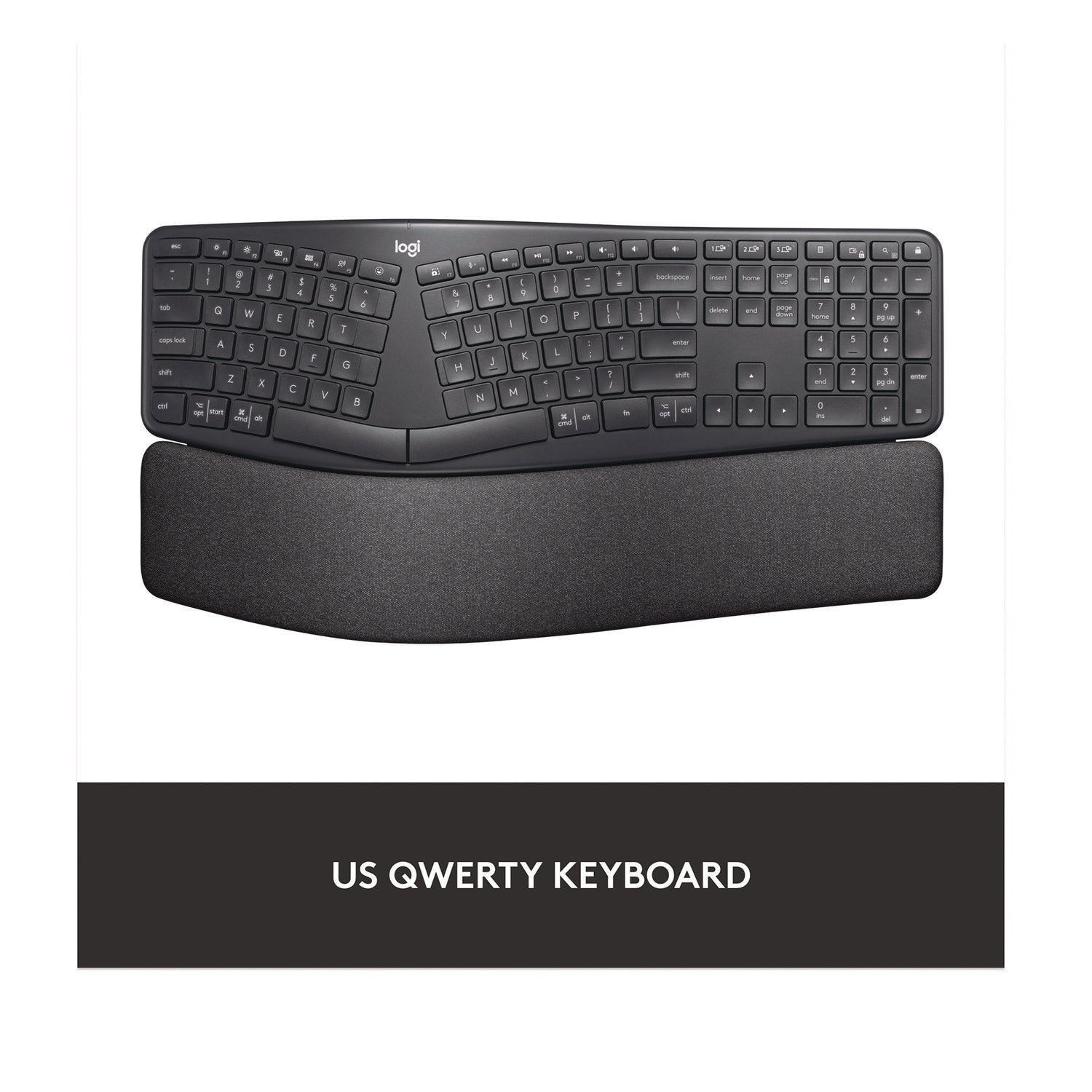 Logitech® ERGO K860 Wireless Keyboard, Graphite