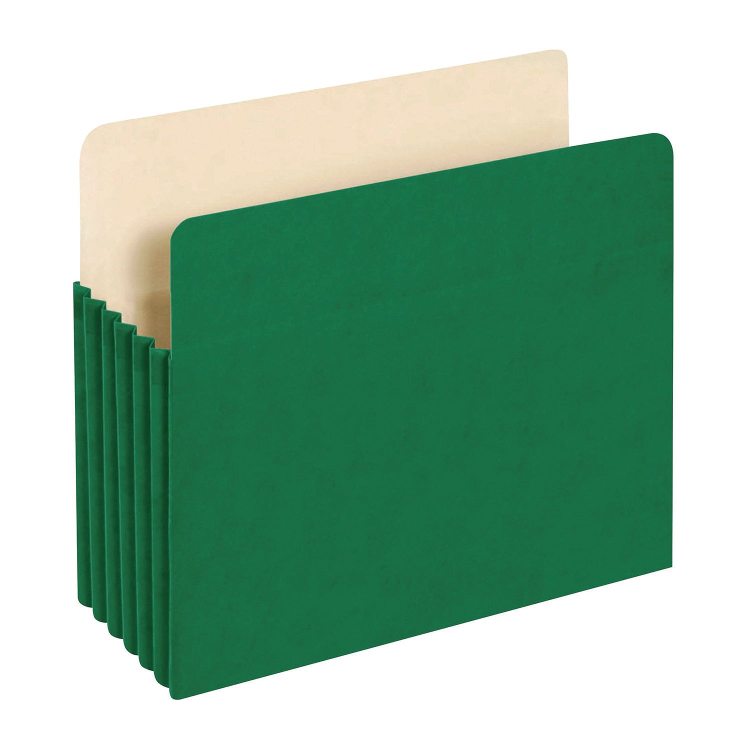 Pendaflex® Reinforced File Pocket, 5.25" Expansion, Letter Size, Green, 10/Box