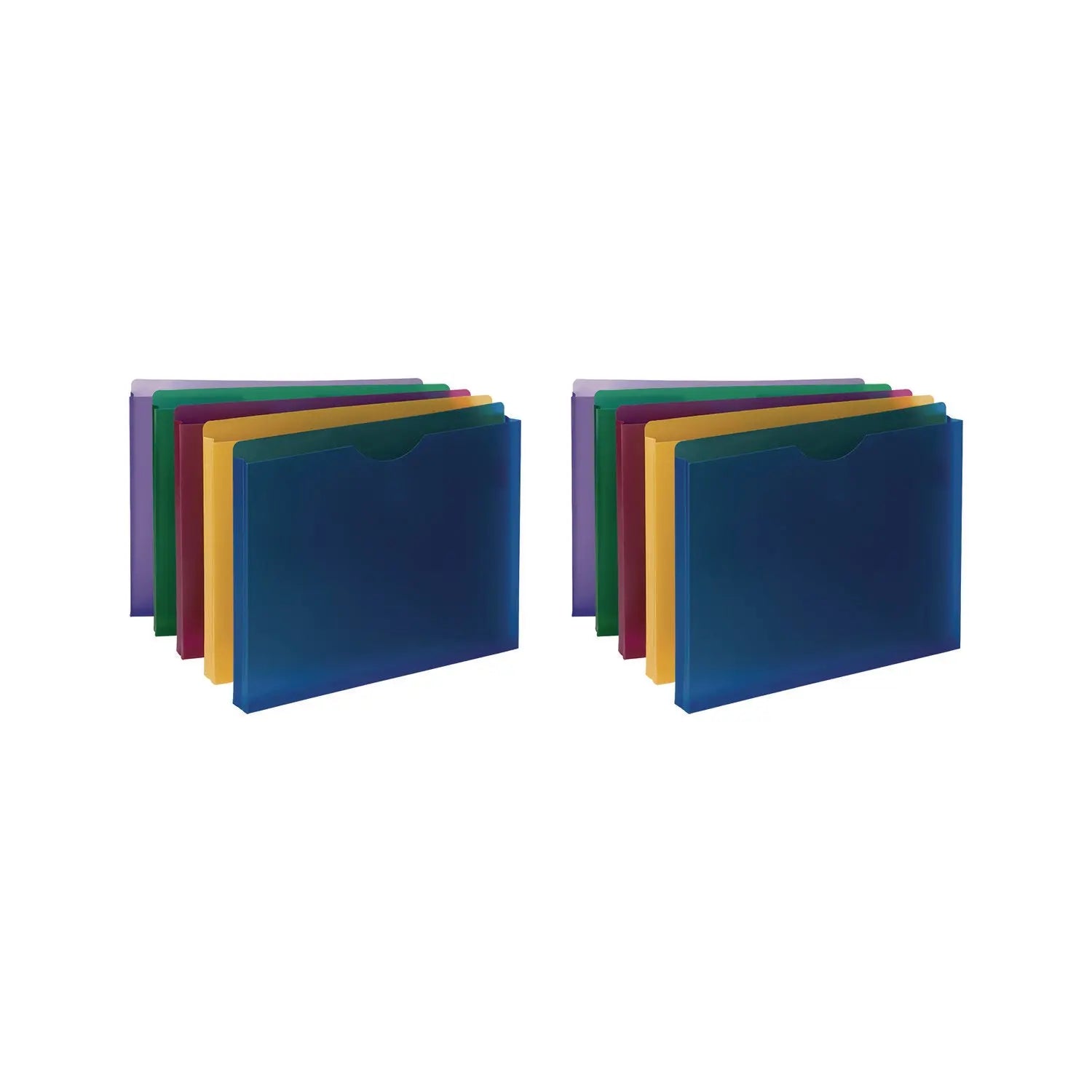 Smead Moisture-Resistant File Pockets, 1" Expansion, Letter Size, Assorted Colors, 10/Pack Smead Flipcost