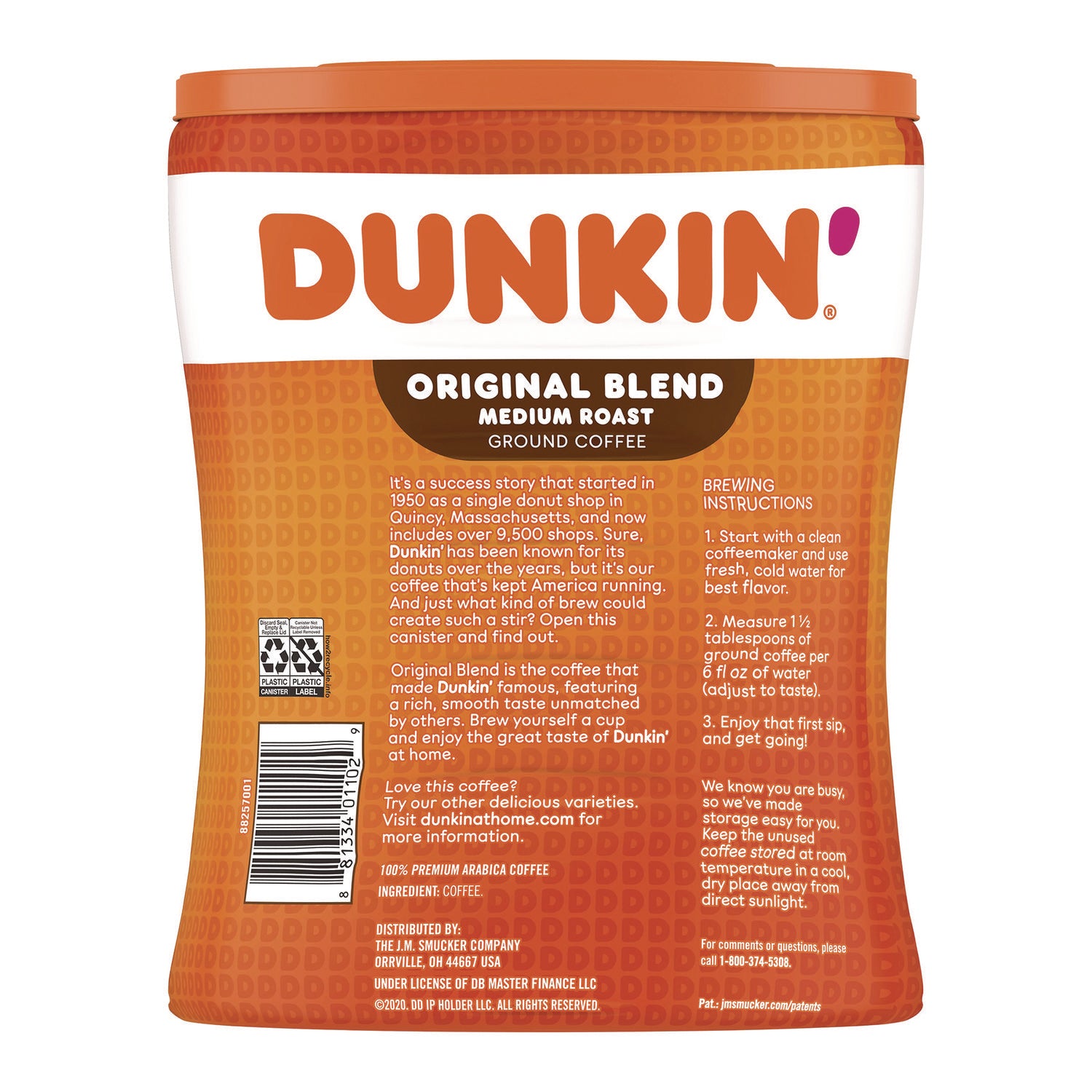 Dunkin'® Original Blend Coffee, 30 oz Canister