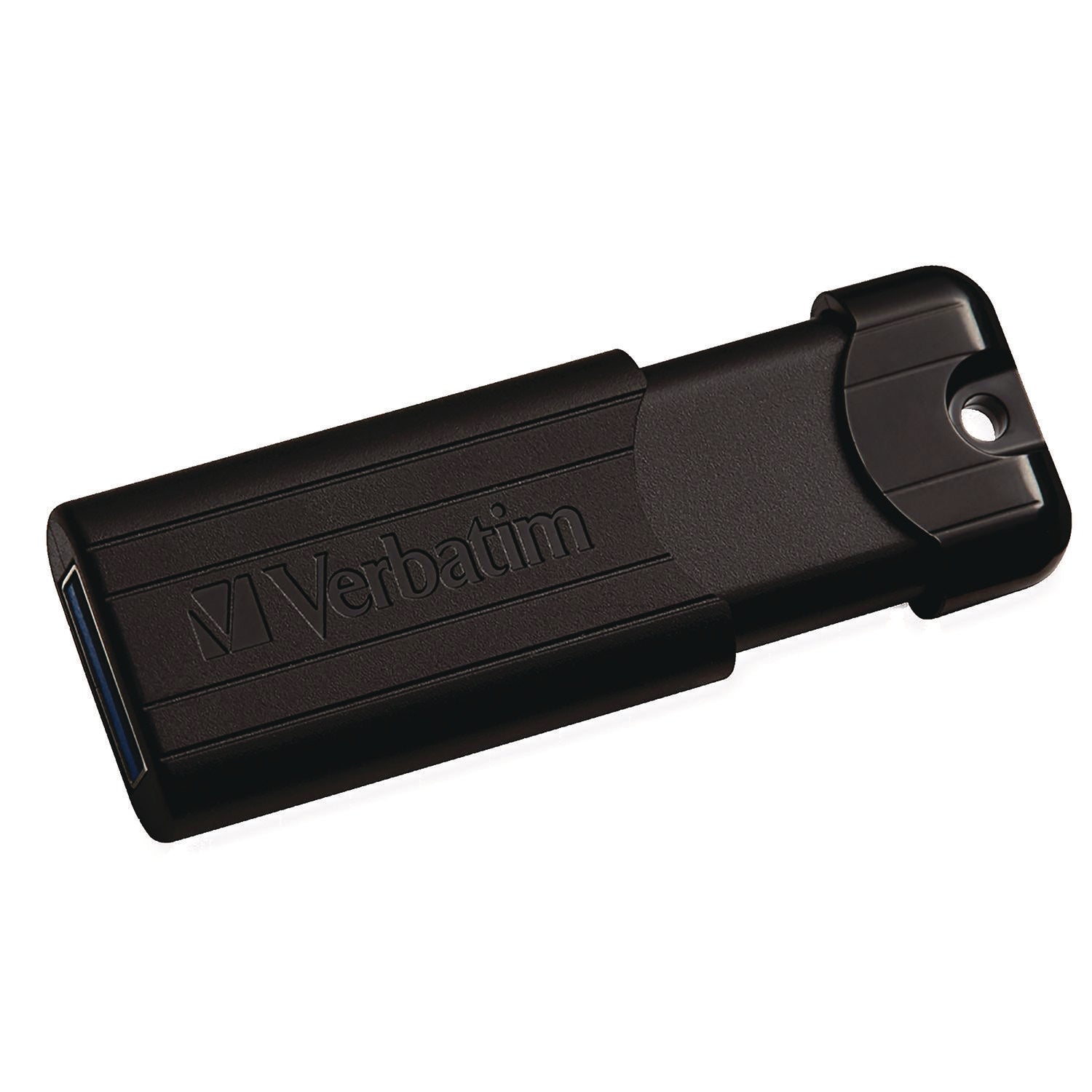 Verbatim® PinStripe USB 3.2 Flash Drive, 256 GB, Black