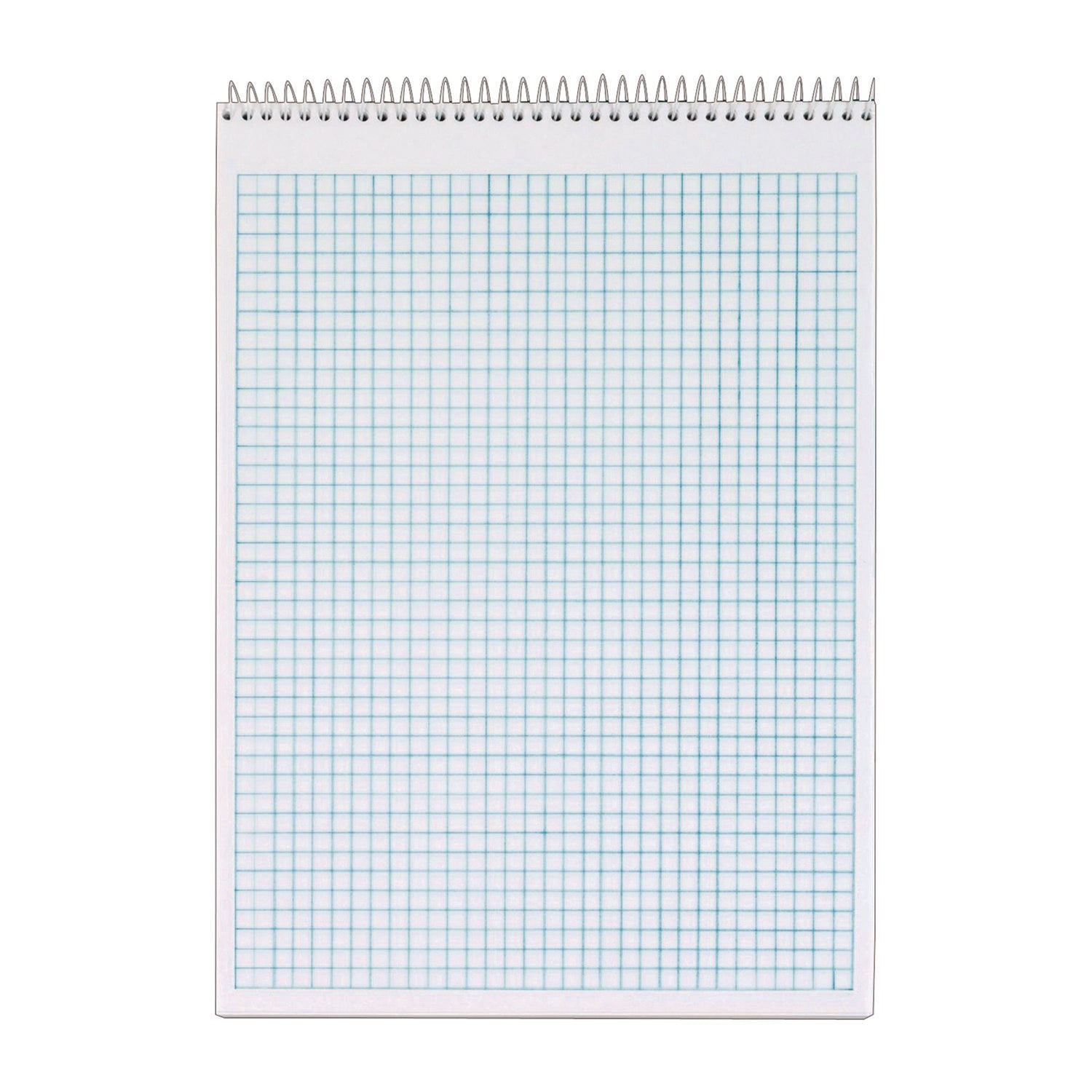 TOPS™ Docket Graph Pad, Quadrille Rule (4 sq/in), Green Cover, 70 White 8.5 x 11 Sheets