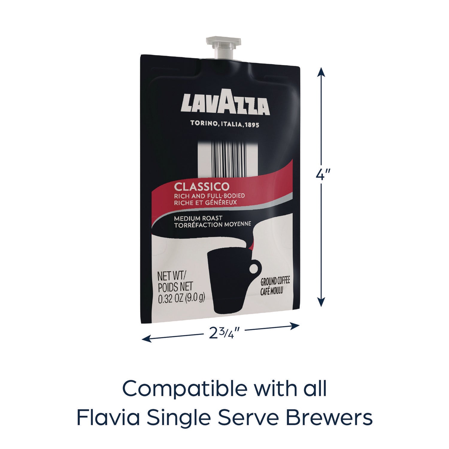 Lavazza FLAVIA Coffee Freshpacks, Classico, 85/Carton