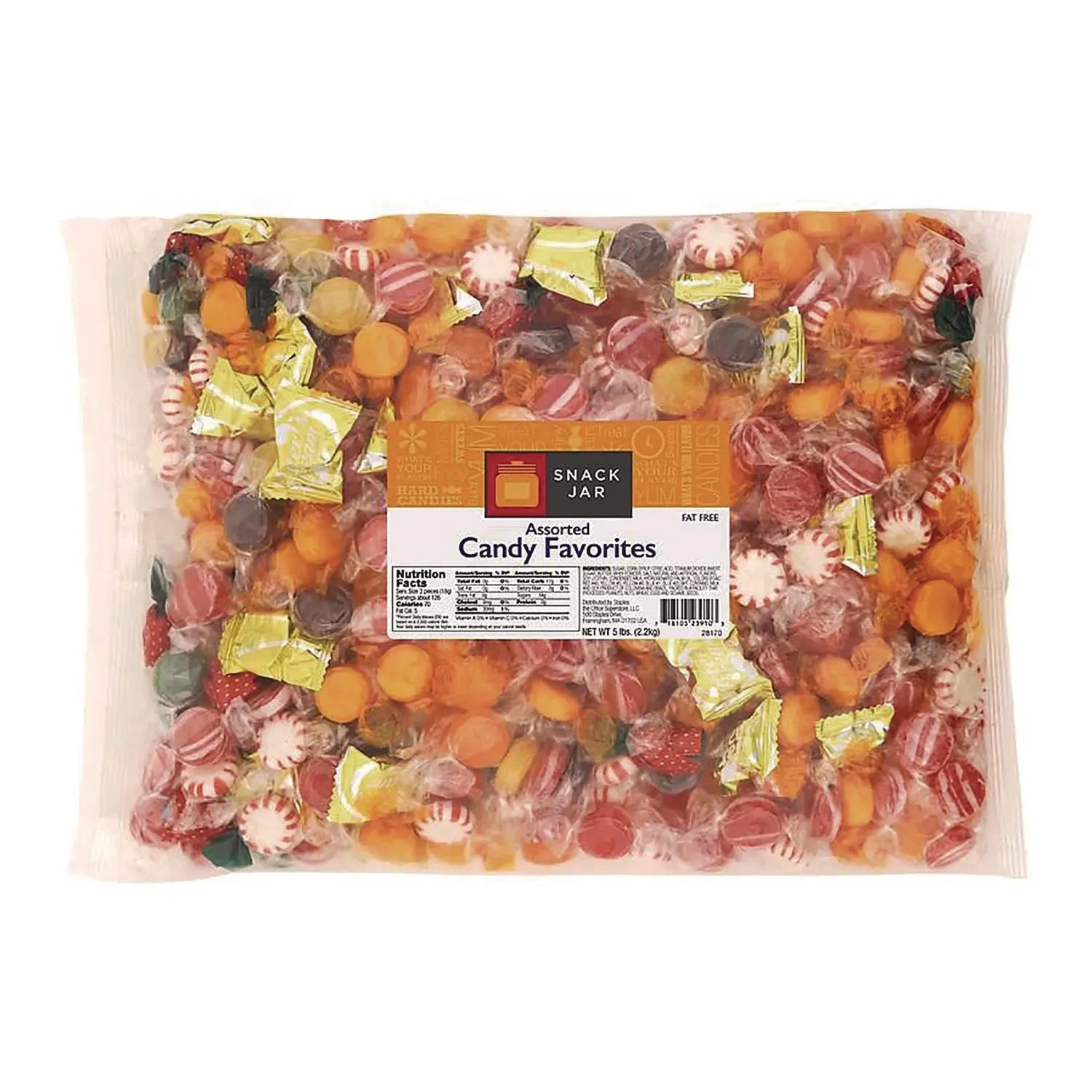 Snack Jar™ TRADITIONAL HARD CANDIES, ASSORTED, 5 LB BAG, APPROXIMATELY 375 PIECES Snack Jar™ Flipcost