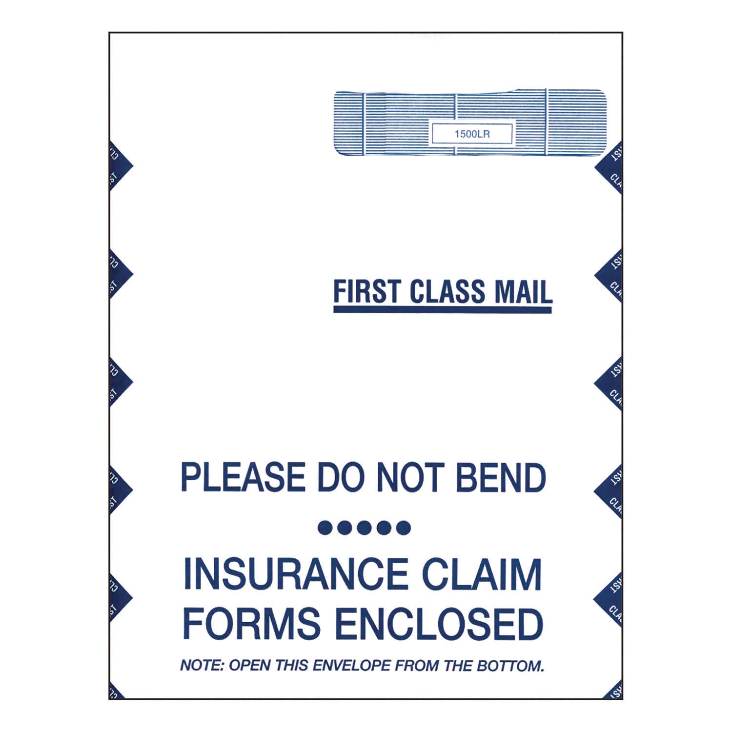 ComplyRight® Jumbo CMS-1500 Health Insurance Form Envelopes for 50 Forms, Square Flap, Self-Adhesive Closure, 9 x 12.5, White, 100/Pack