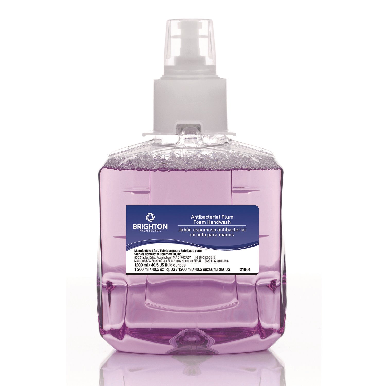Brighton Professional™ LTX-12 Antibacterial Hand Soap Refill, Plum Scent, 1,200 mL, 2/Carton