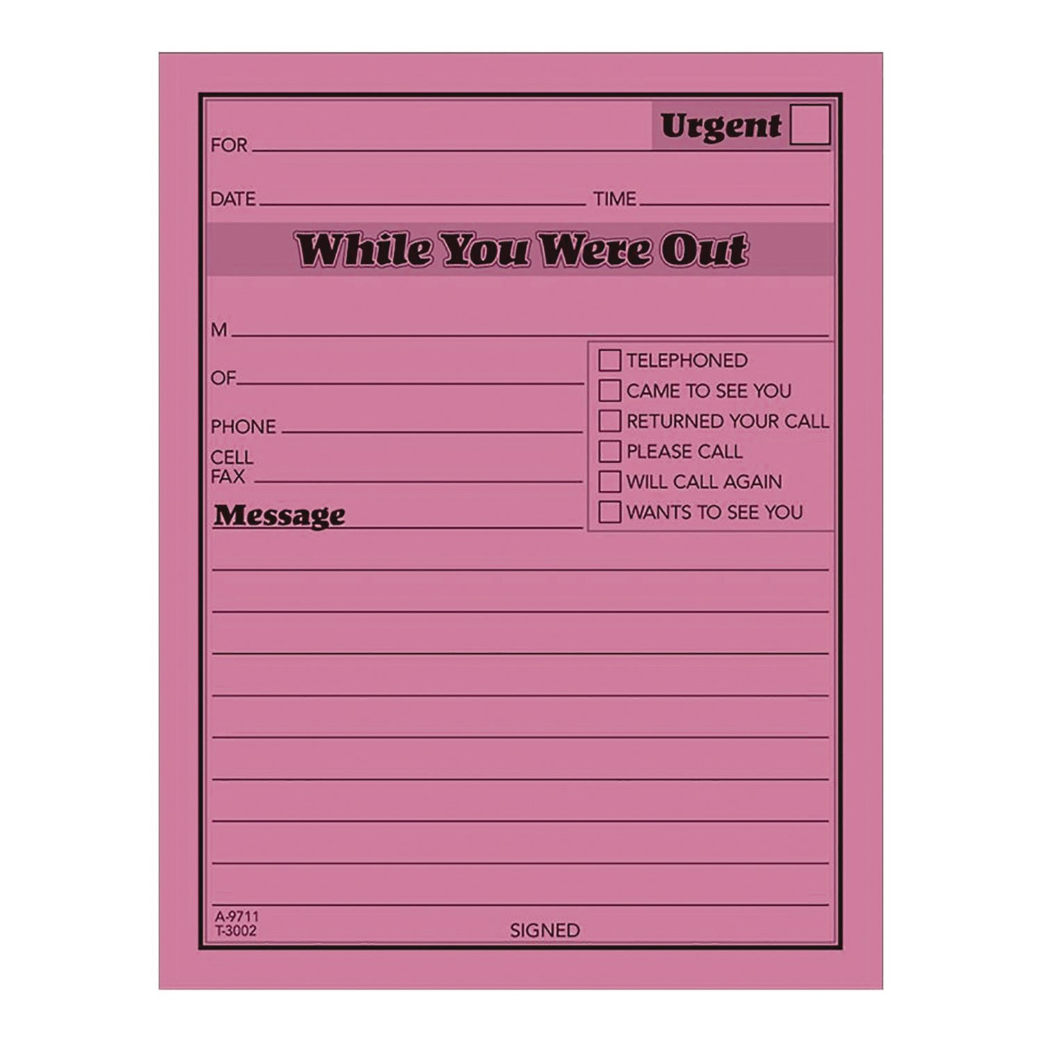 Adams® While You Were Out Memo Pad, One-Part (No Copies), 4.25 x 5.5, 50 Forms/Pad, 6 Pads/Pack