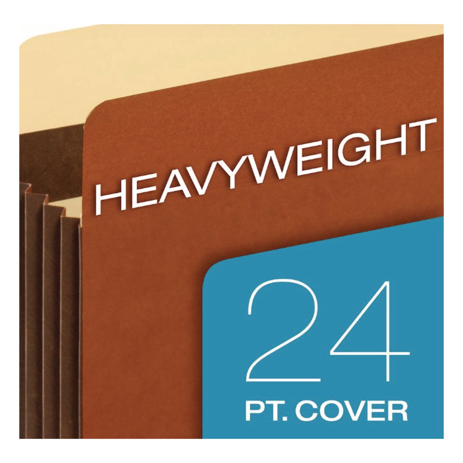 Pendaflex® Tyvek Heavy-Duty Reinforced File Pockets, 3.5" Expansion, Letter Size, Redrope, 10/Box