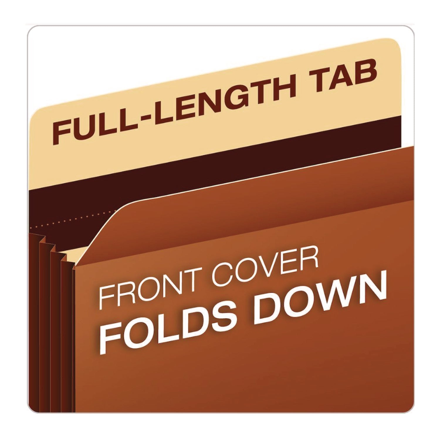 Pendaflex® Tyvek Heavy-Duty Reinforced File Pockets, 3.5" Expansion, Letter Size, Redrope, 10/Box