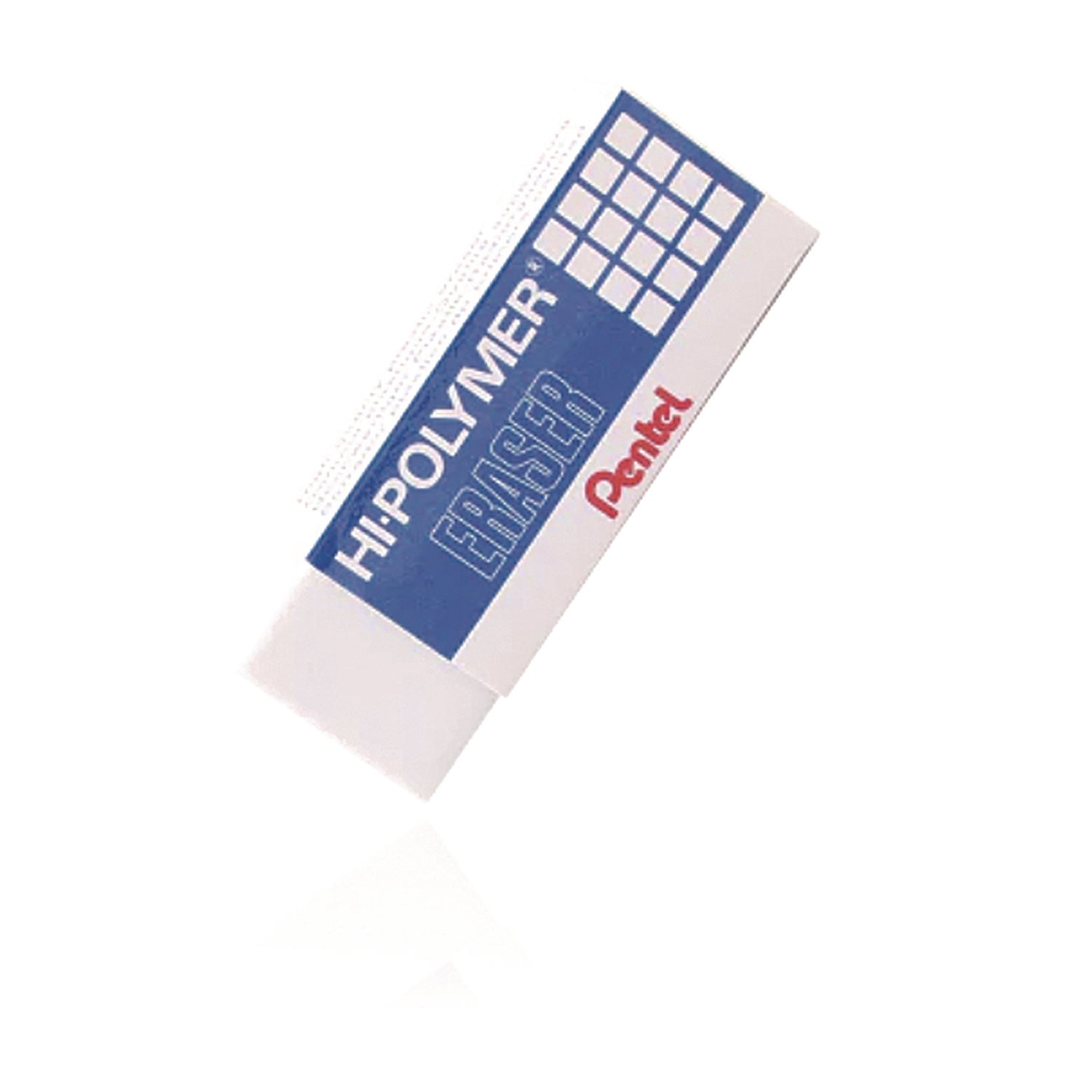 Pentel® Hi-Polymer Eraser Assortment, (4) Pencil Caps/(1) Large Block/(1) Small Block, White, 6/Pack